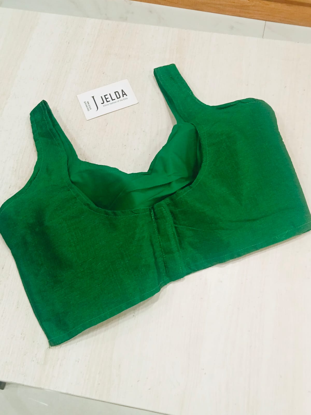 Silk fabric sleeveless ready made blouse