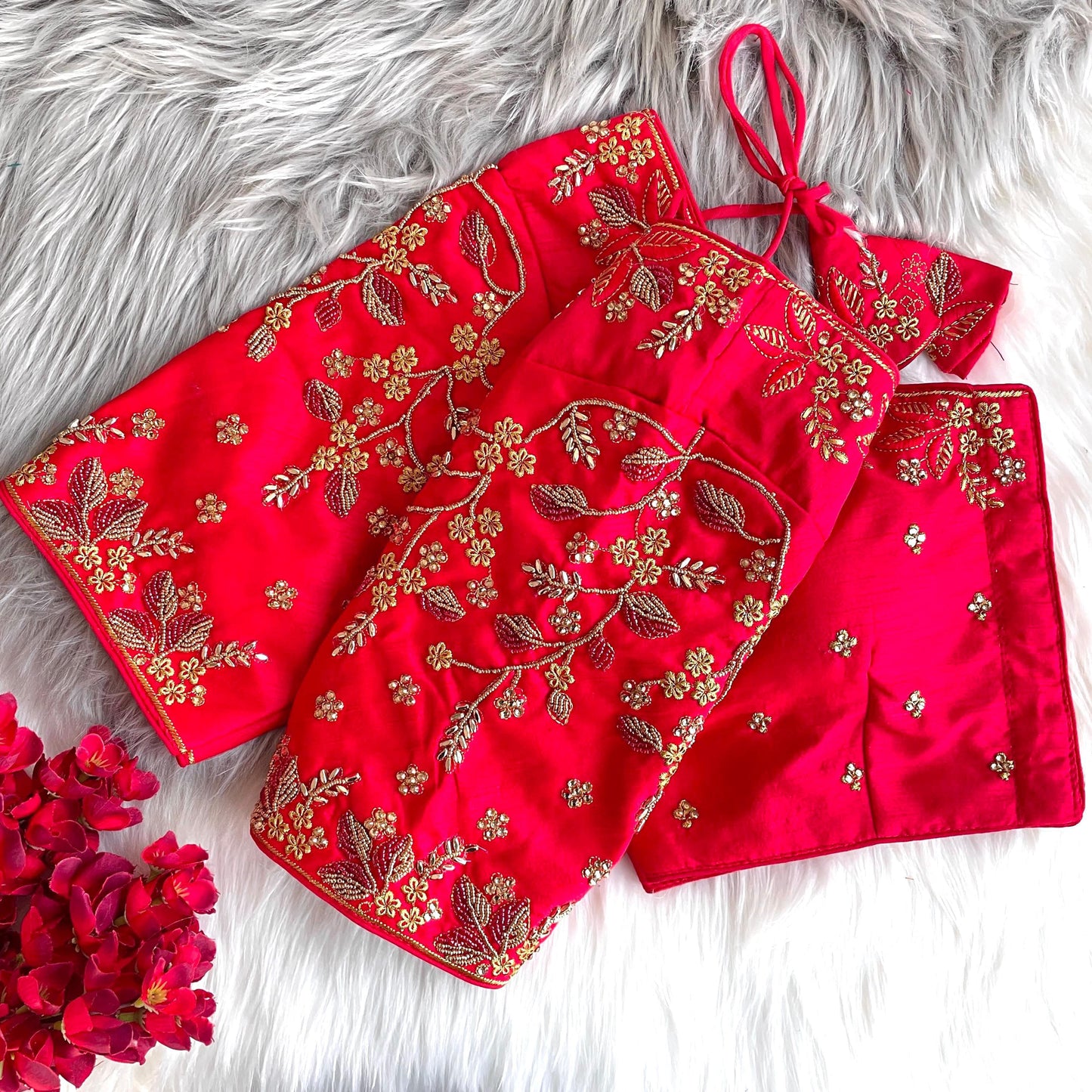Heavy banarasi silk ready made blouse