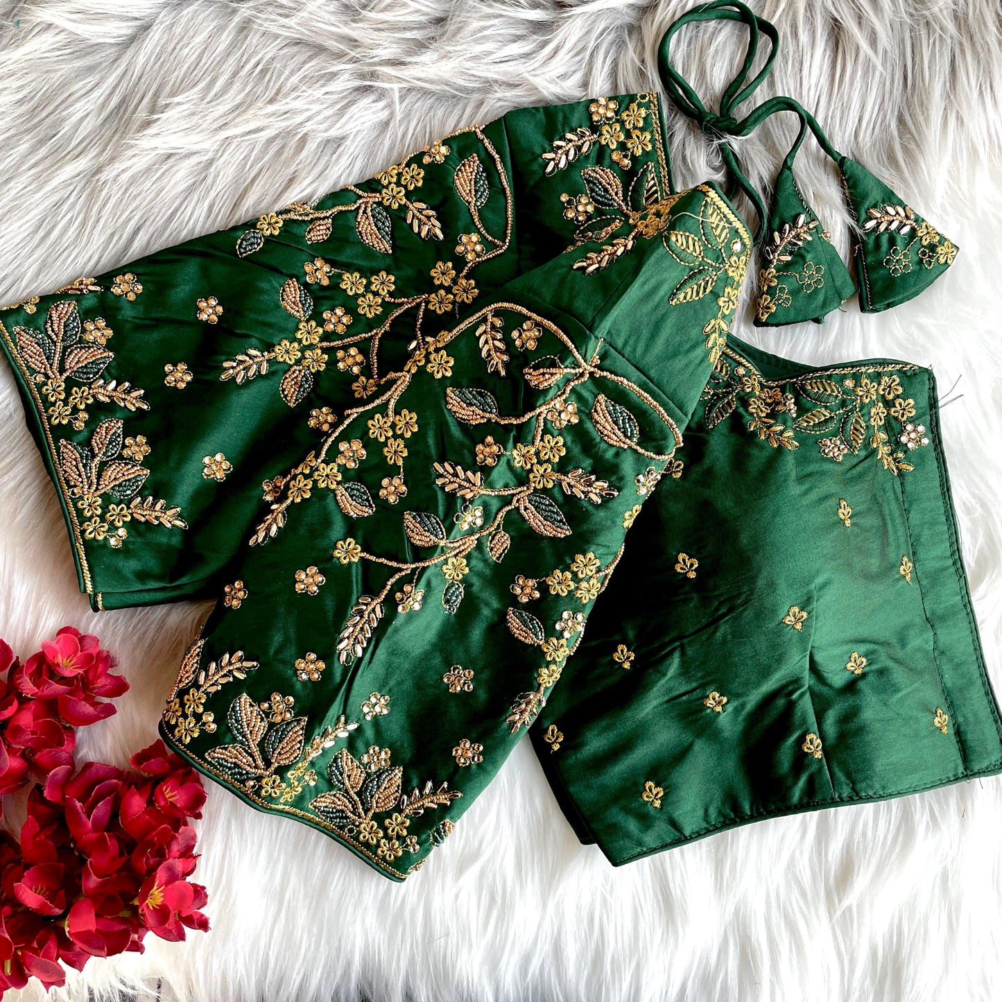 Heavy banarasi silk ready made blouse