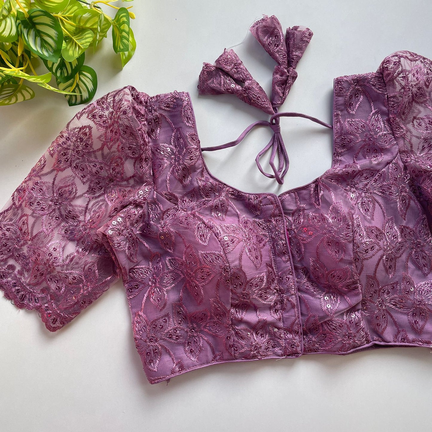 Heavy embroidery with beautiful handwork ready made blouse
