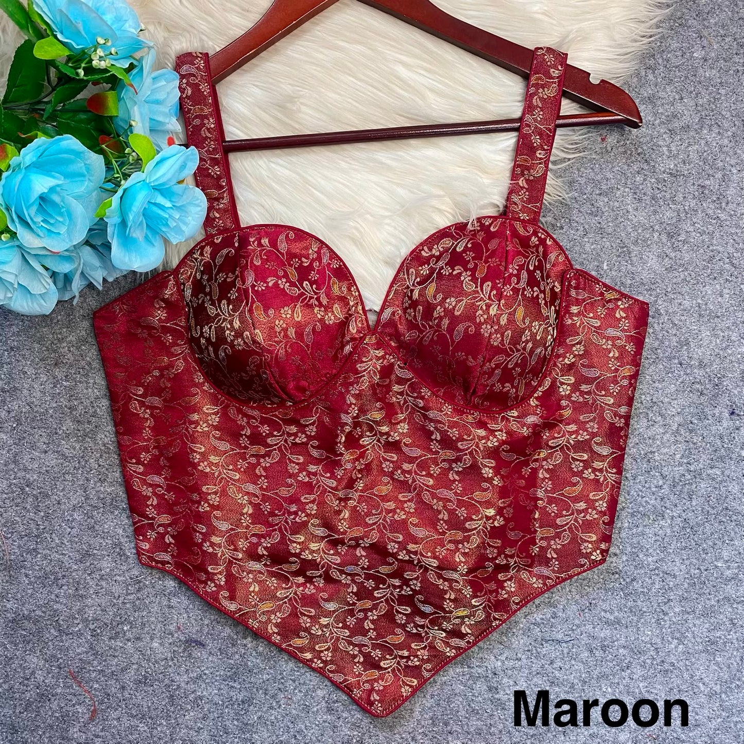 Special Banarasi Minakari Silk Codset Pattern Fancy ready made blouse
