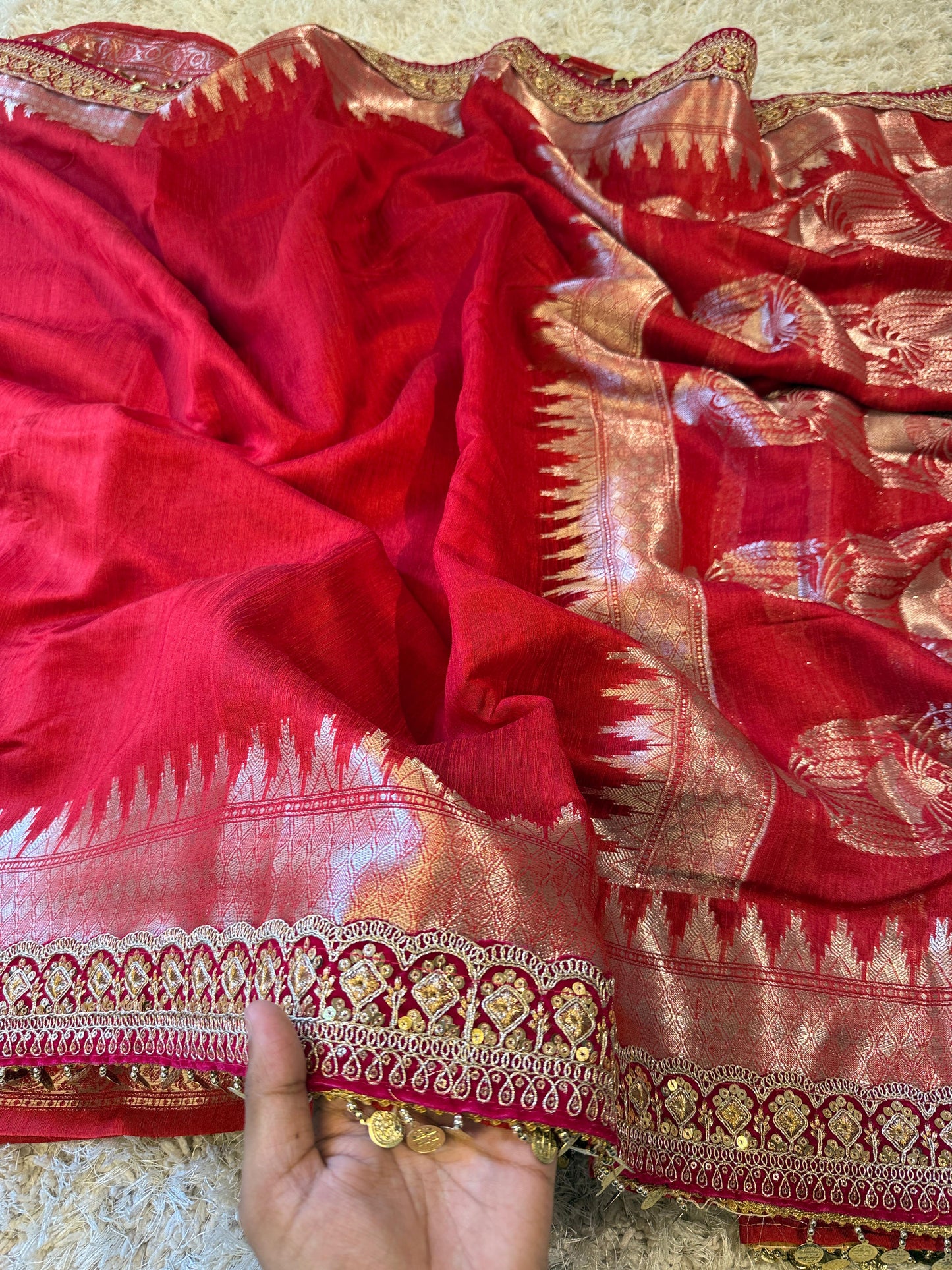 Banarasi Katan Georgette Soft Silk Saree
