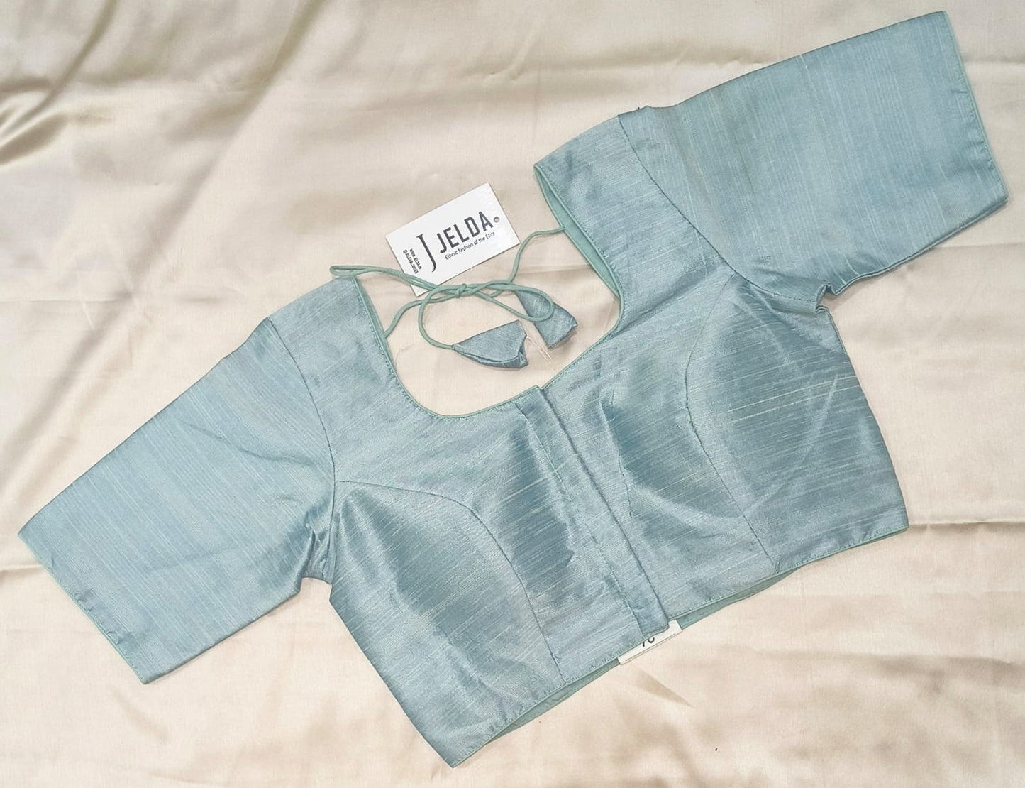 Plain silk ice blue Ready made Blouse