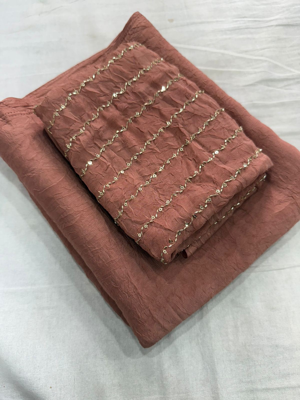 Rangoli Crush Saree With Sequins Bits Blouse