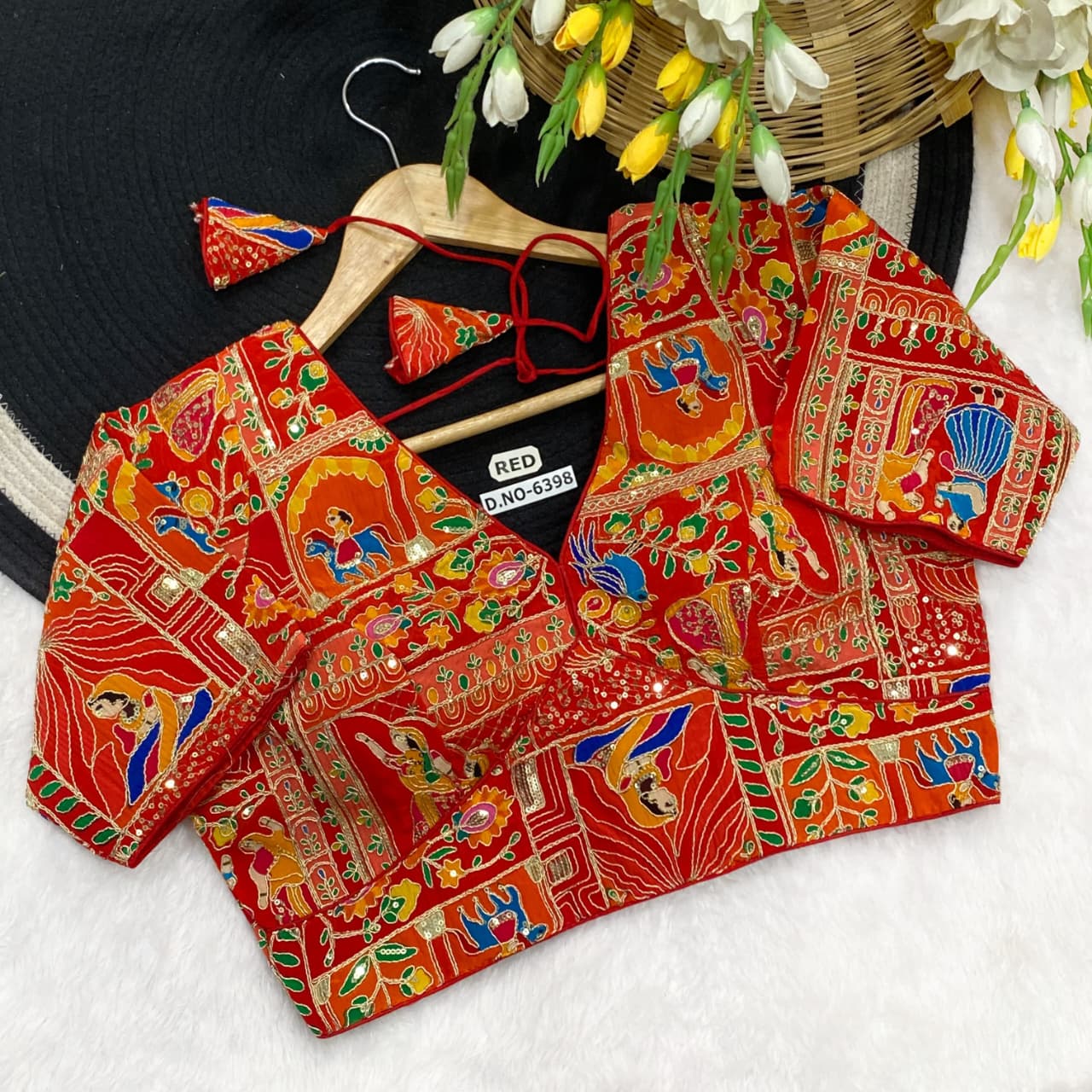 Viscose crep pojisan ready made blouse