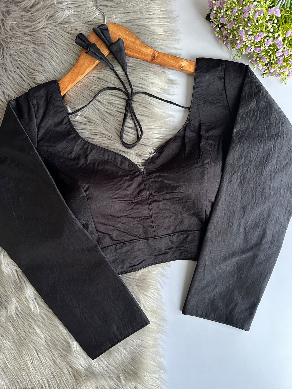 Space silk full sleeve ready made blouse