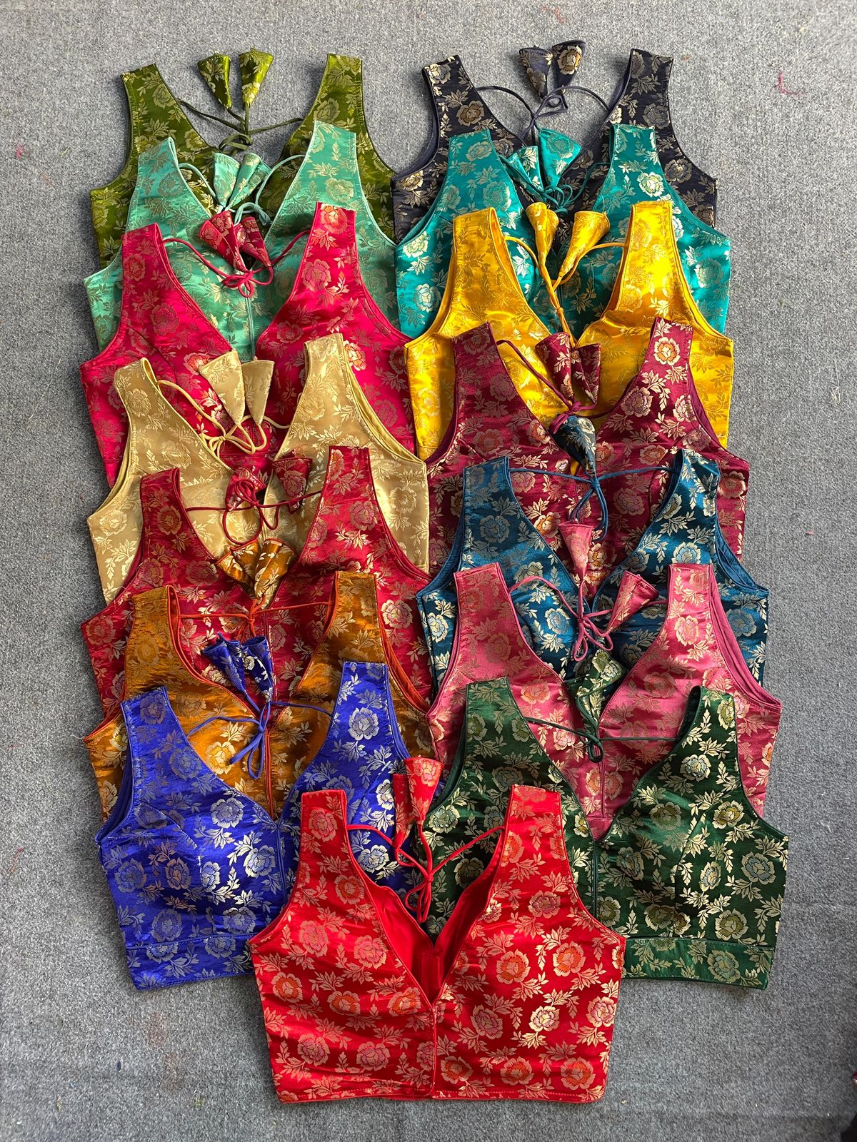 Dola silk sleeveless ready made blouse