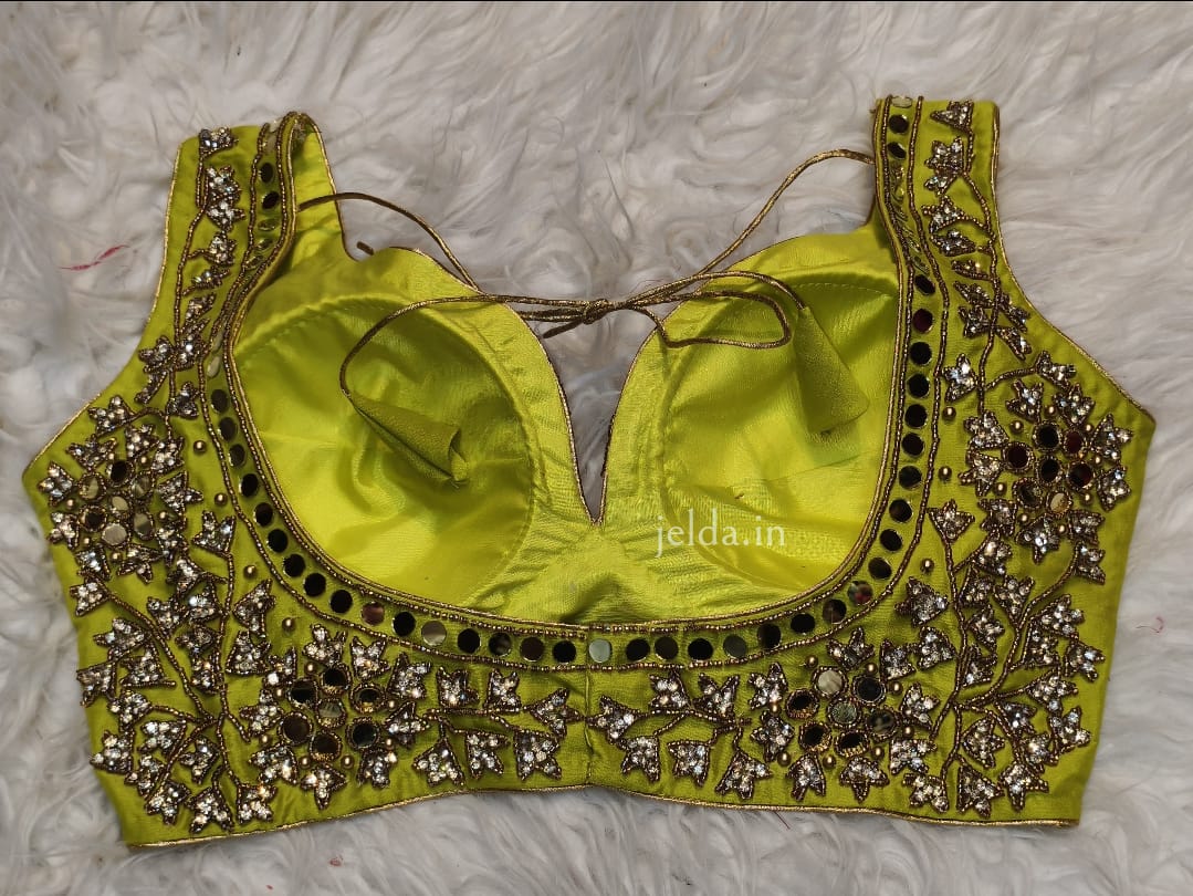 Zarkan real mirror handwork custom made blouse