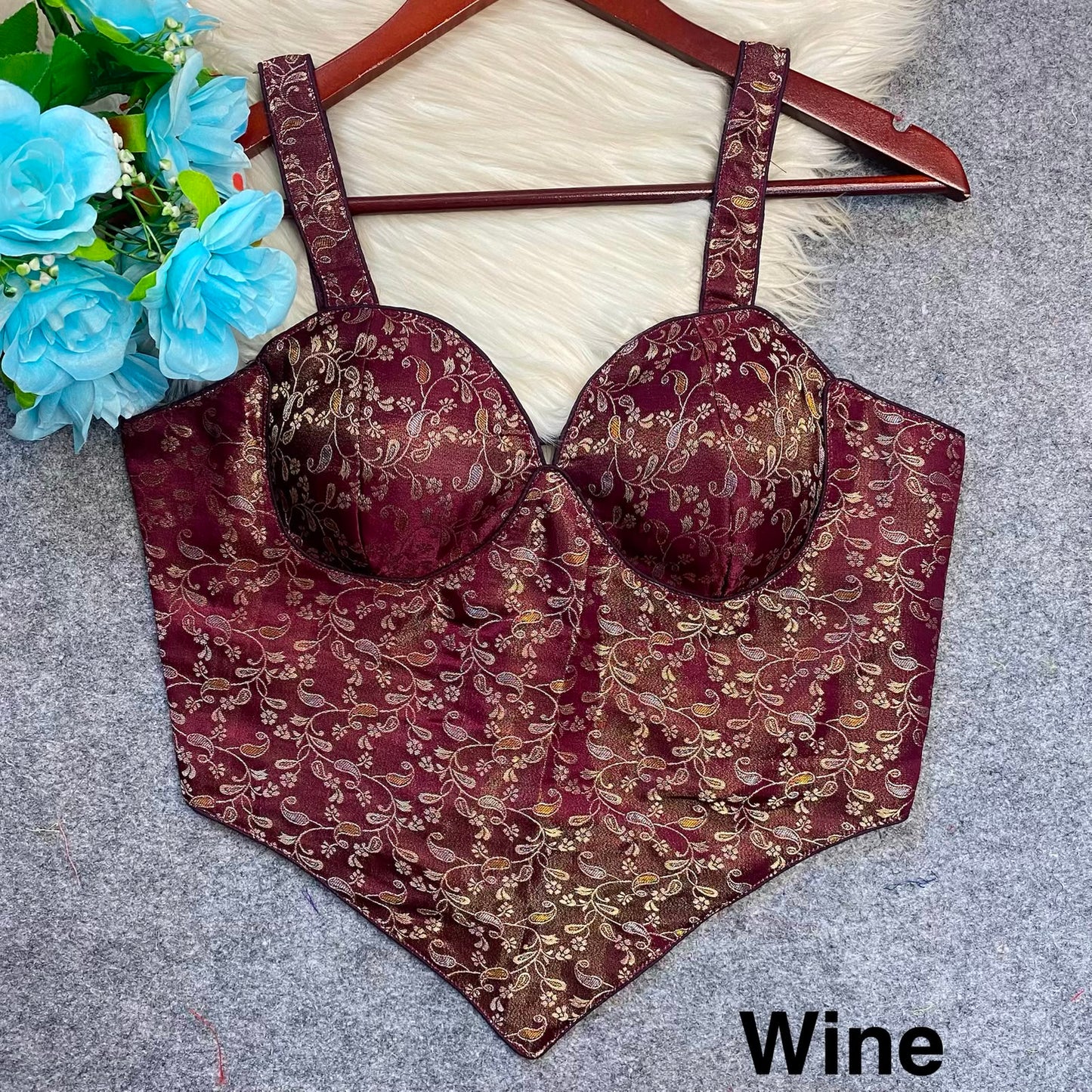 Special Banarasi Minakari Silk Codset Pattern Fancy ready made blouse