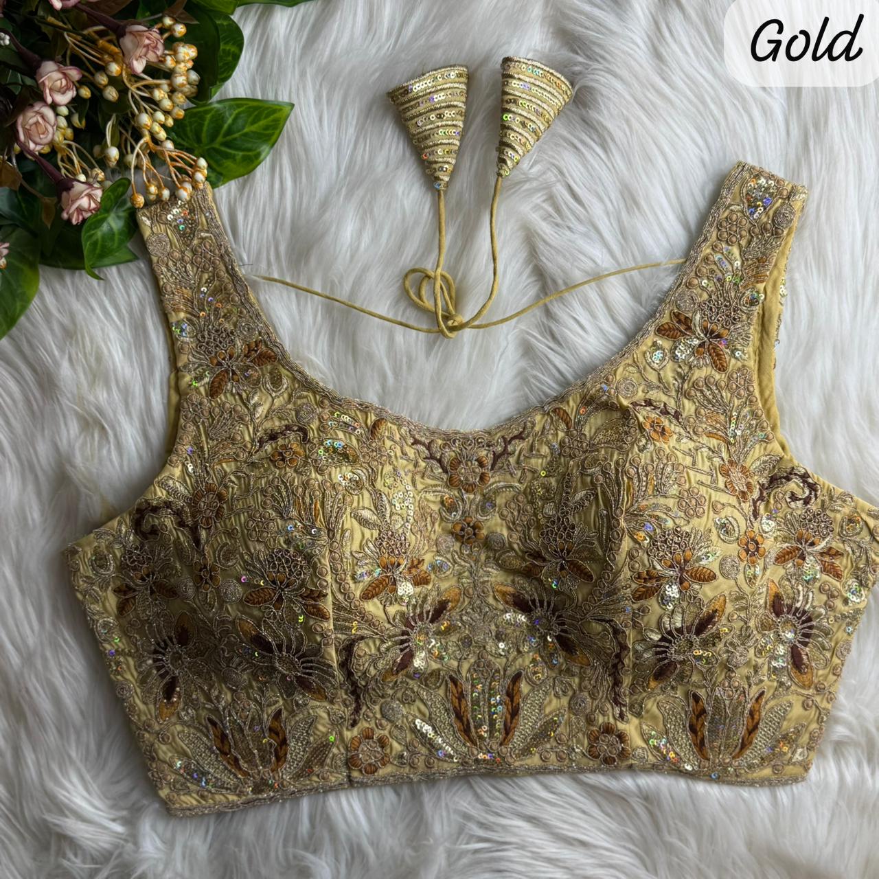 Heavy Pure Soft Roman Silk With Tricot Fuising ready made blouse