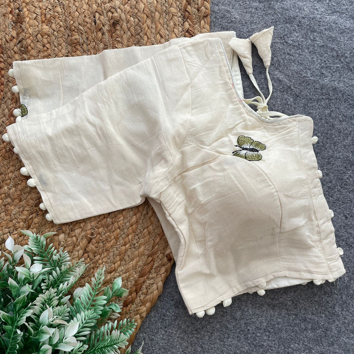 Pure Camric Cotton Diable ready made blouse