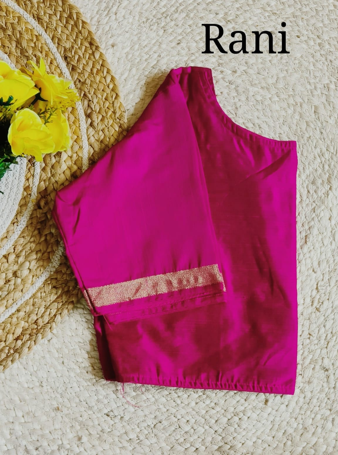 Ghicha silk boatneck ready made blouse