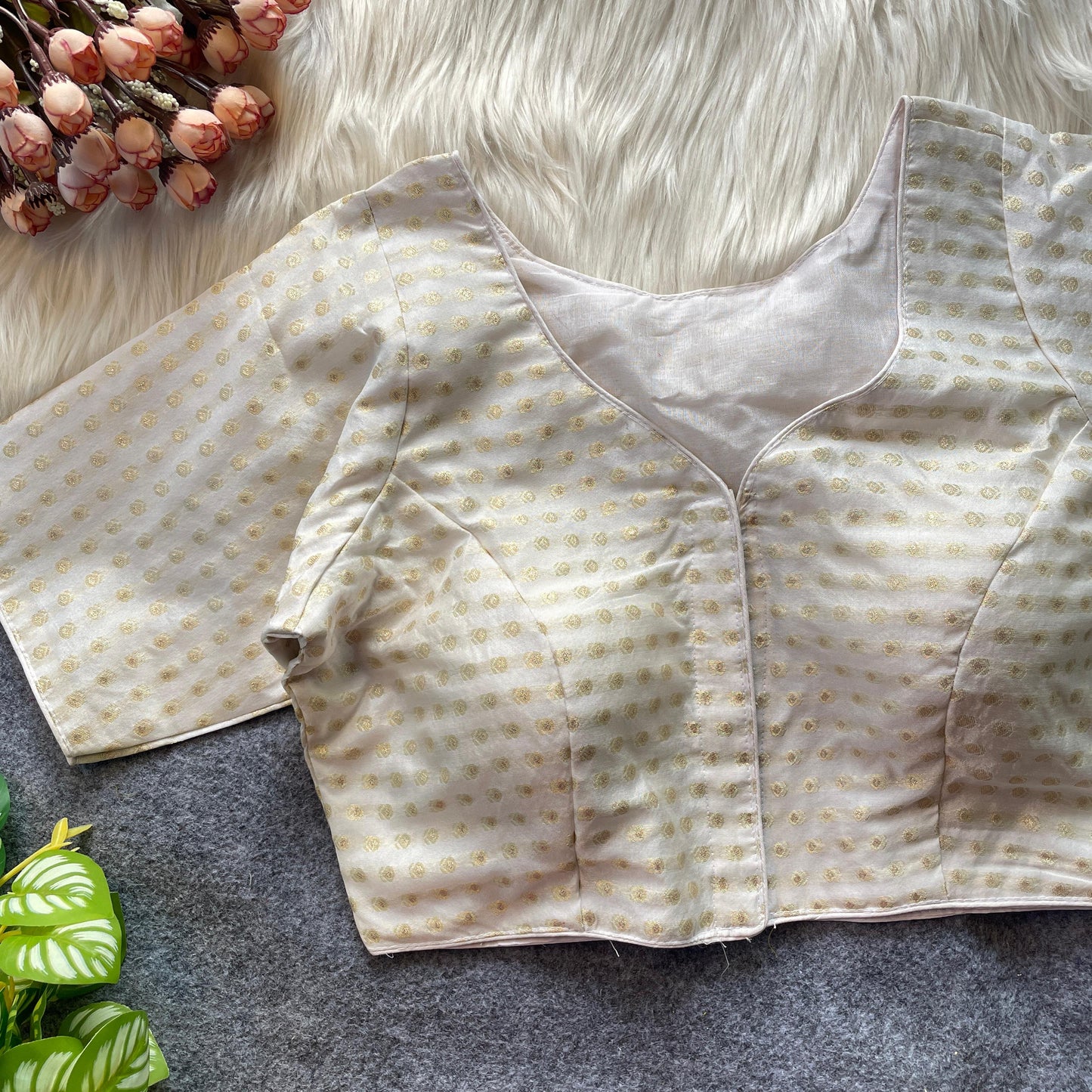 Heavy Jecard buti fancy ready made blouse