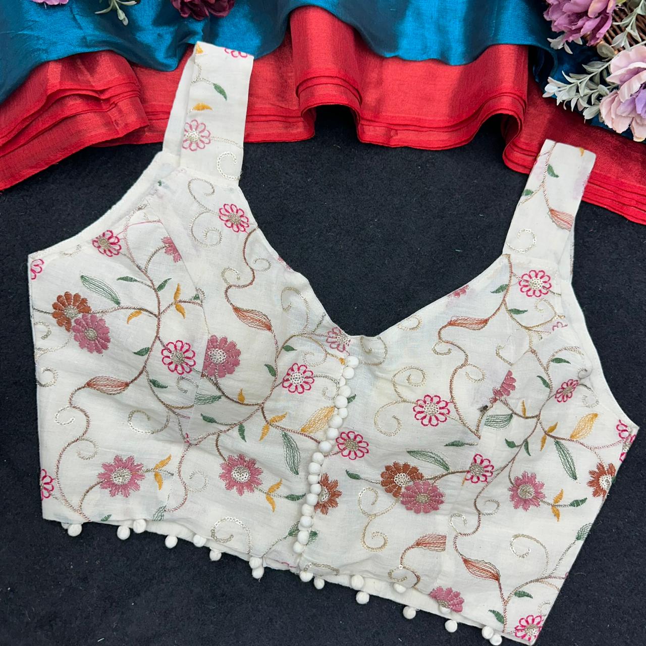 presenting original camric cotton ready made blouse