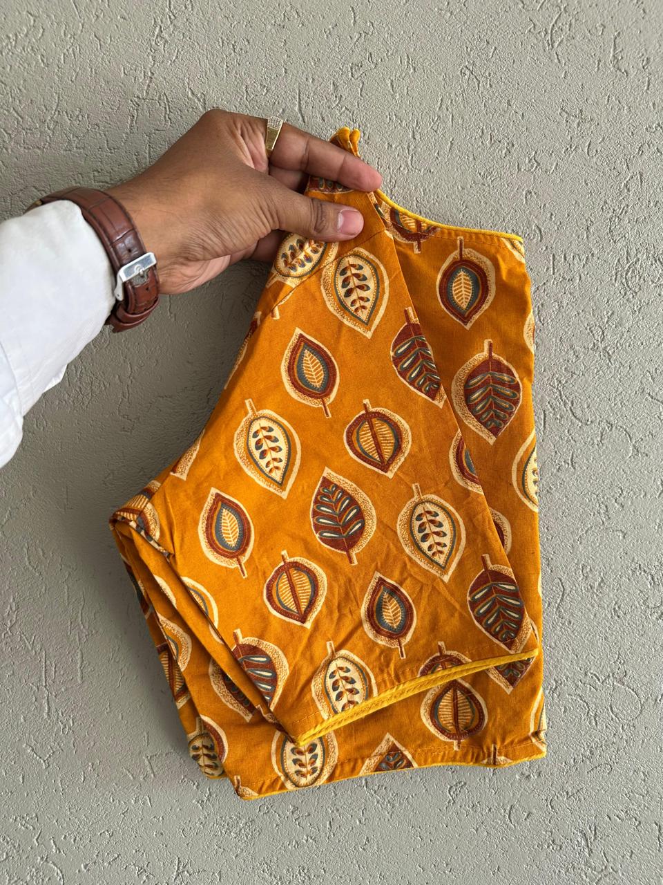 Pure Ajrakh Cotton ready made blouse