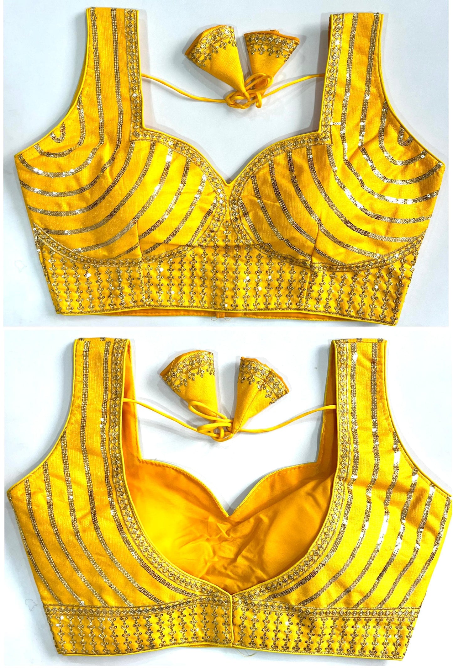 Milan silk sleeveless ready made blouse