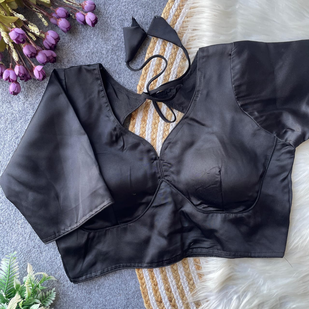 Pure malai satin - Premium Readymade Blouse