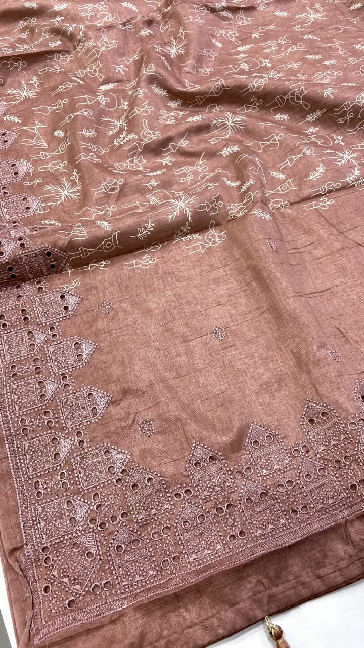 Soft & luxurious Tussar Silk saree