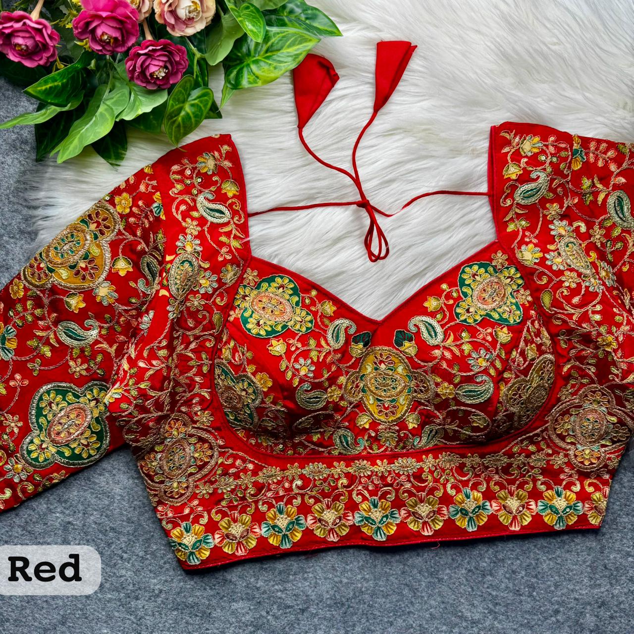 Beautiful Position Work Madhubala ready made blouse