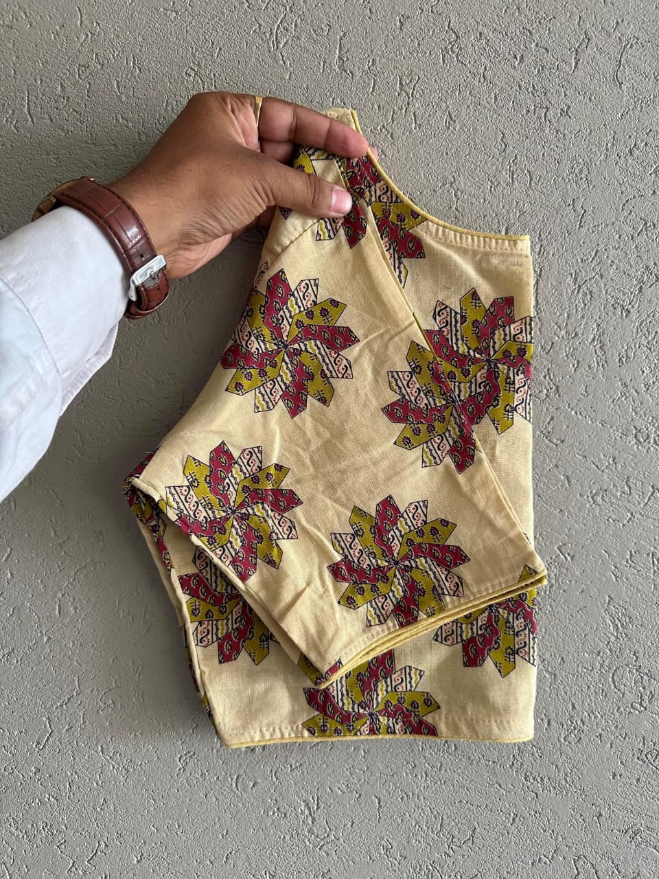 Pure Ajrakh Cotton ready made blouse