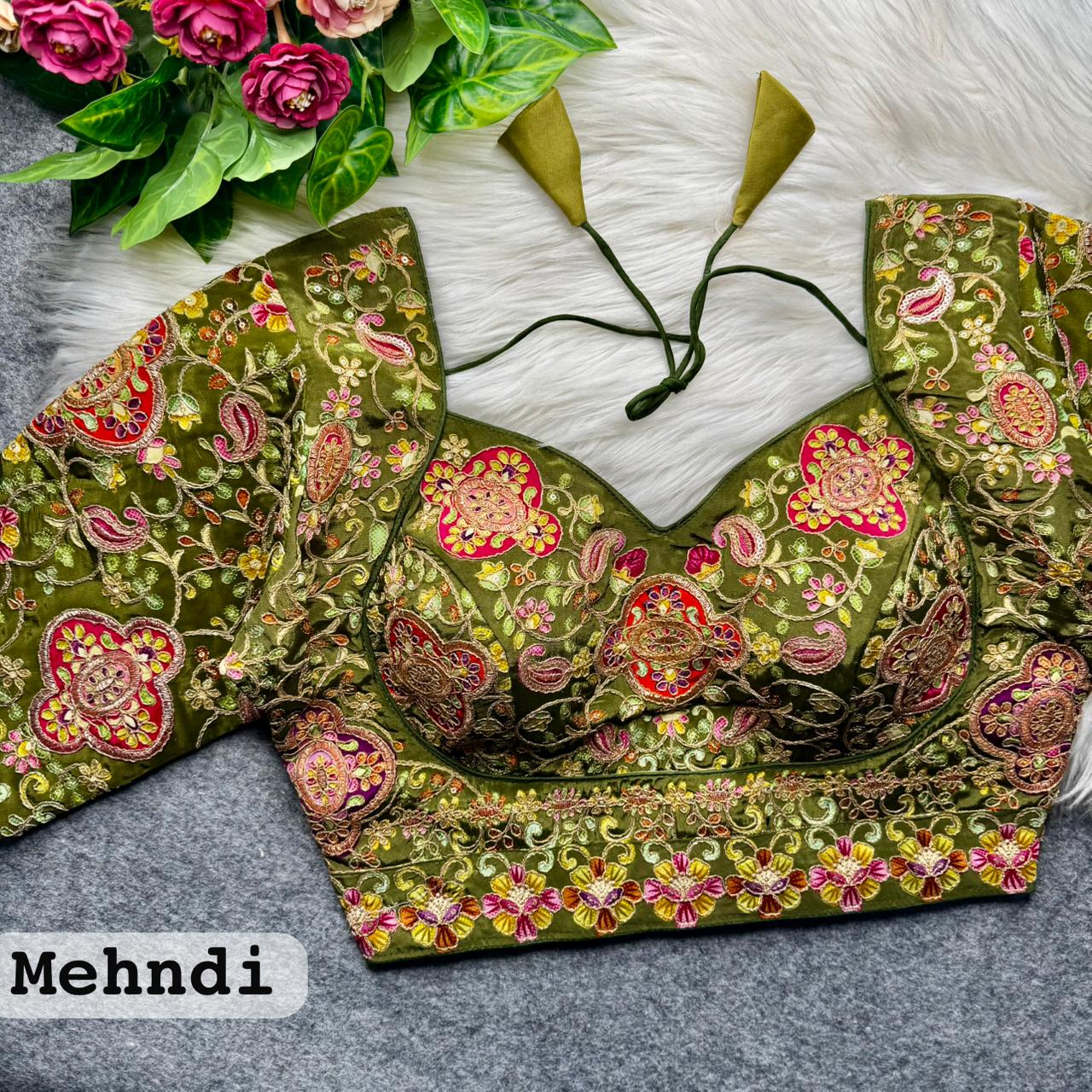 Beautiful Position Work Madhubala ready made blouse