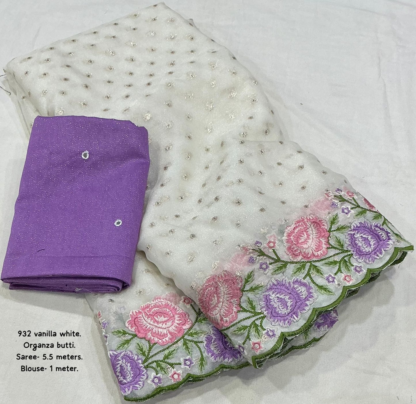 soft organza feel saree