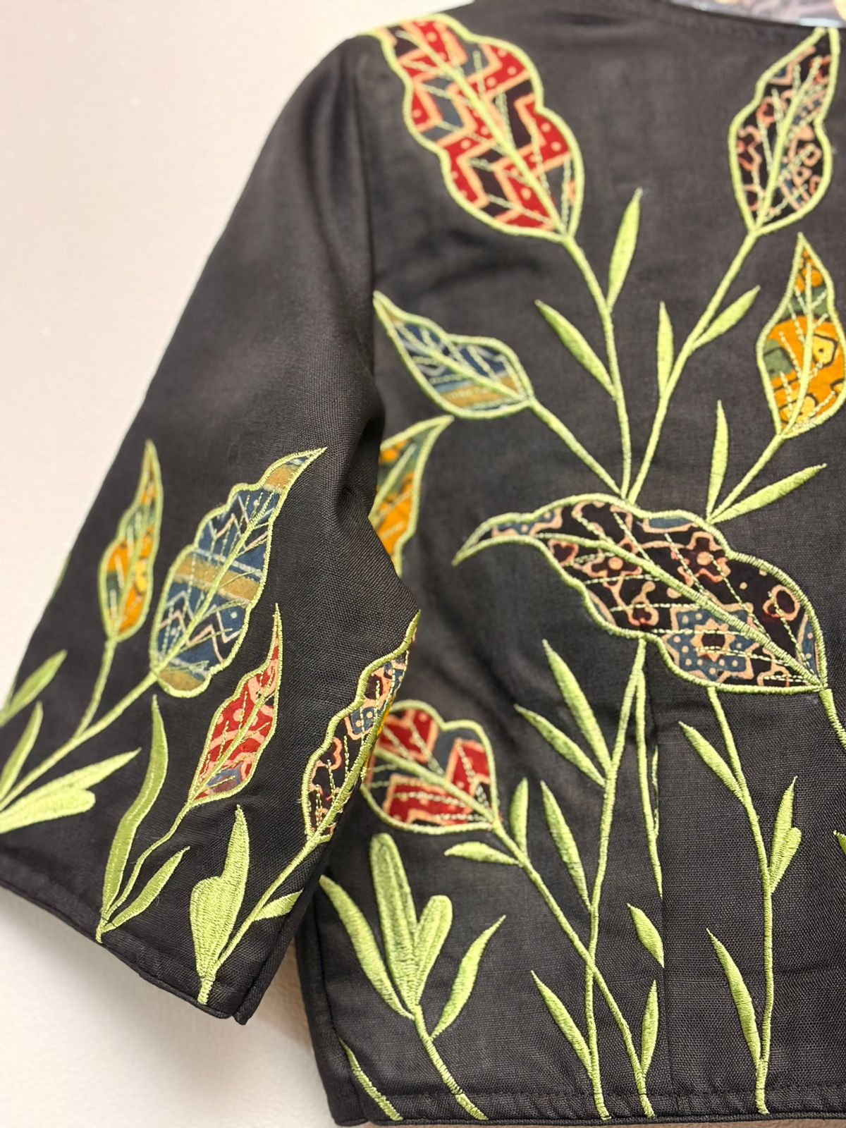 Cotton hand embroidered patch work designer blouse