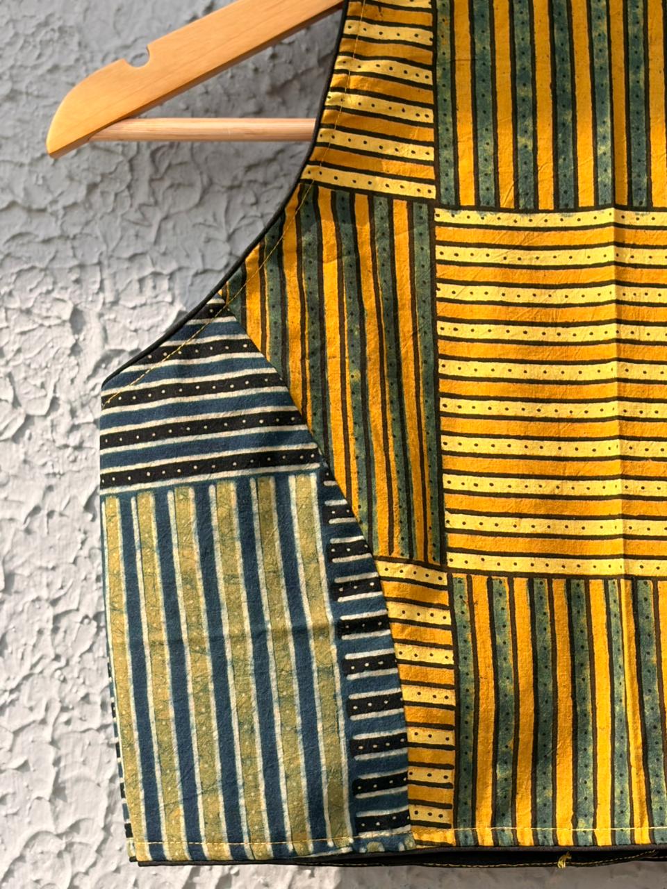 Pure ajrakh cotton designer blouse