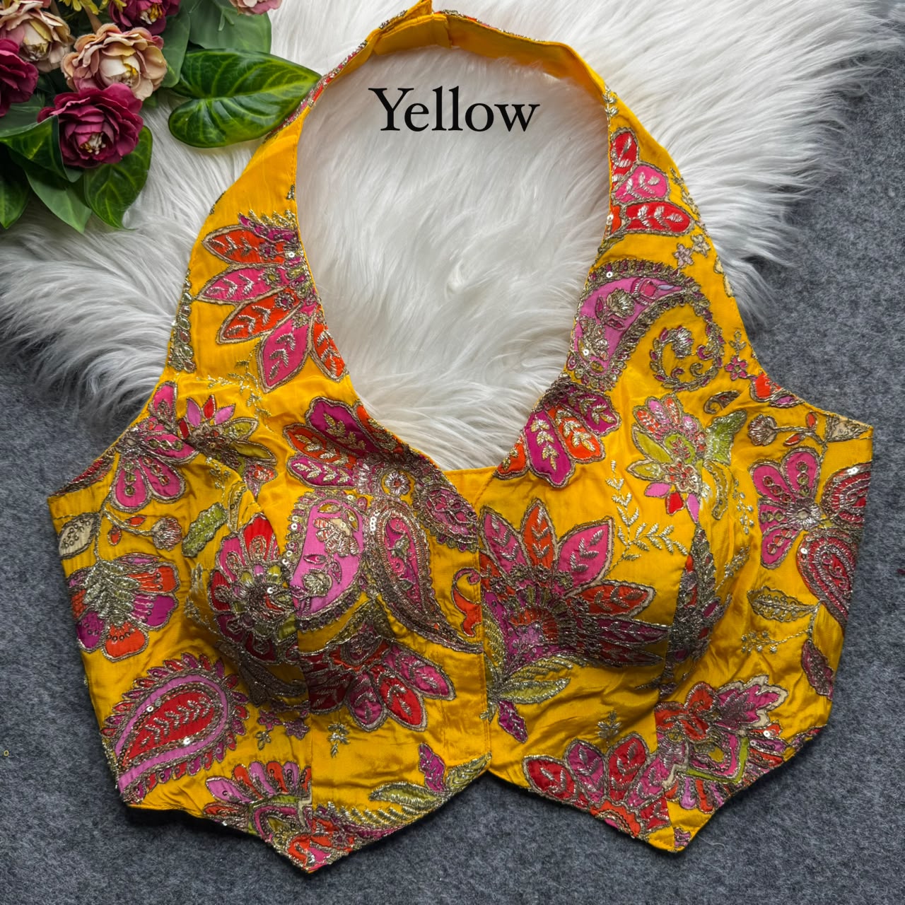 Heavy Position Work ready made blouse