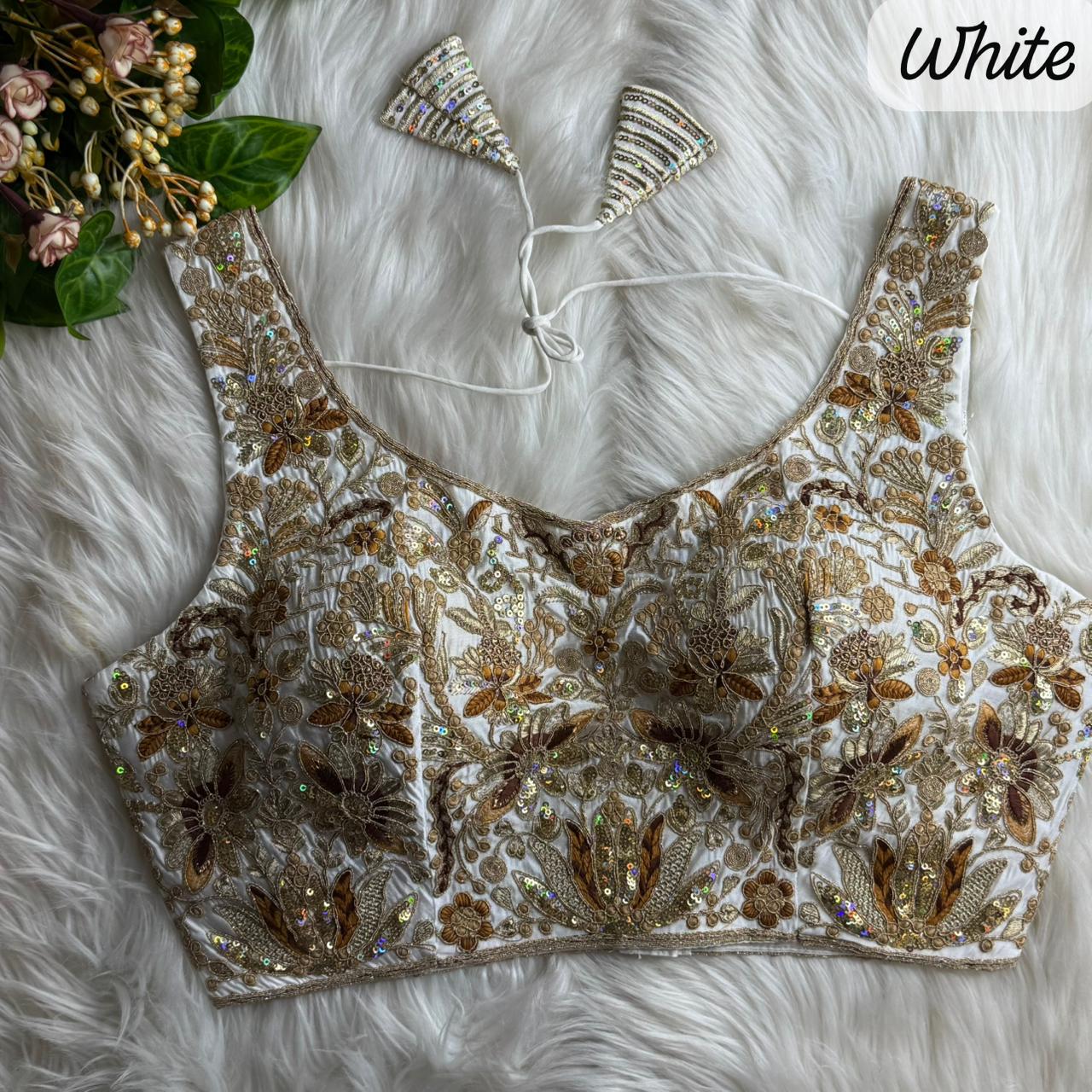 Heavy Pure Soft Roman Silk With Tricot Fuising ready made blouse