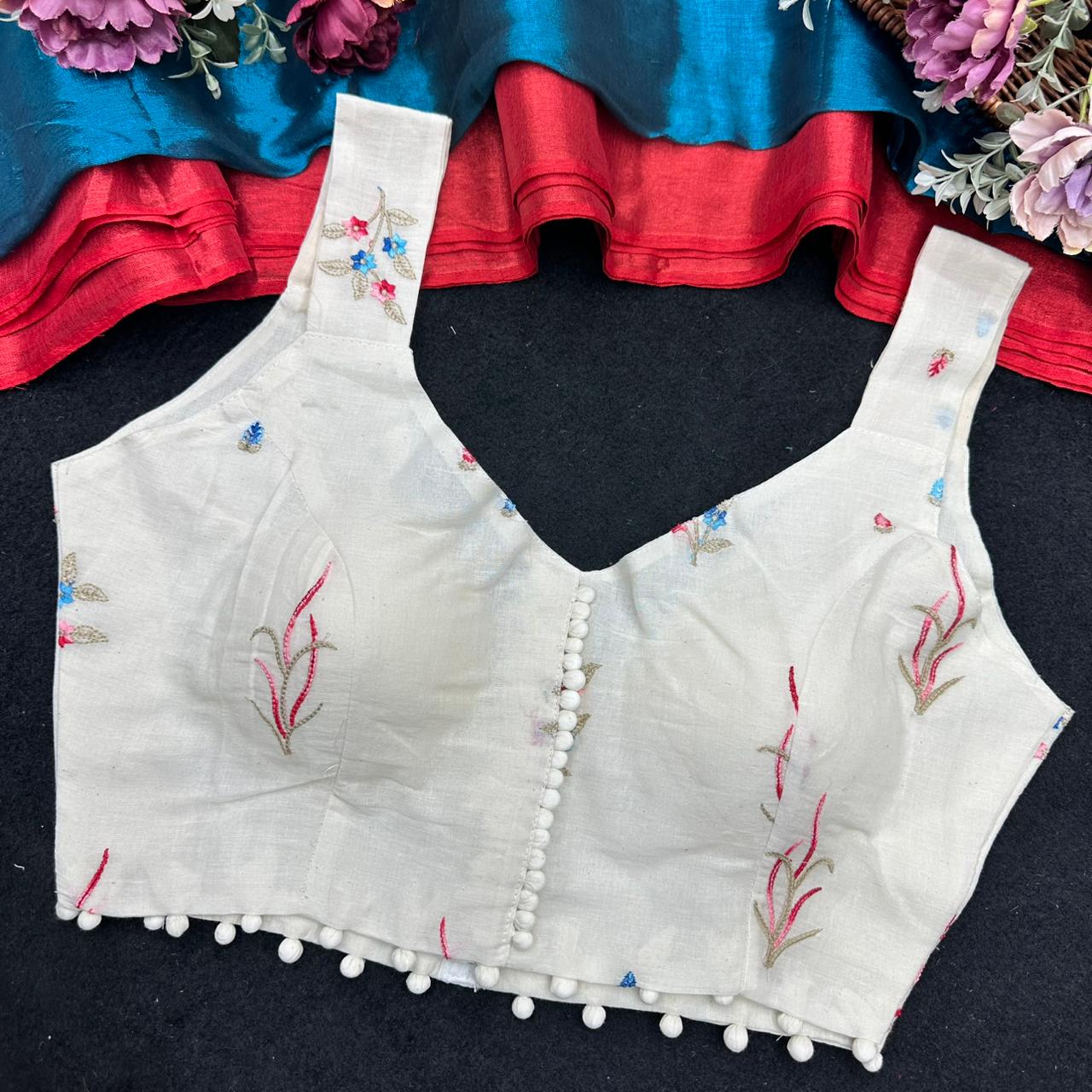 presenting original camric cotton ready made blouse