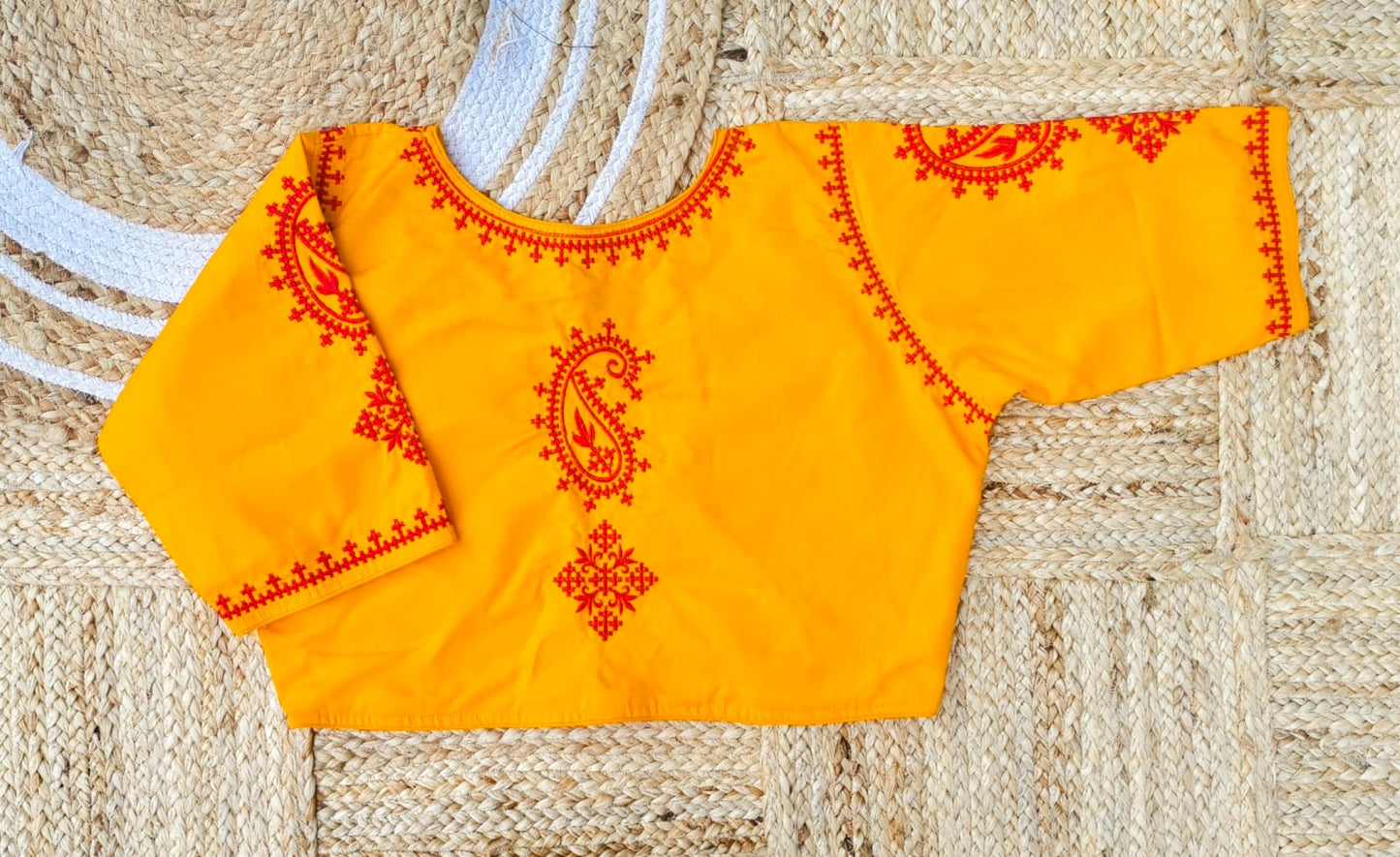 Kalka Embroidery Malai Cotton - Premium Readymade Blouse