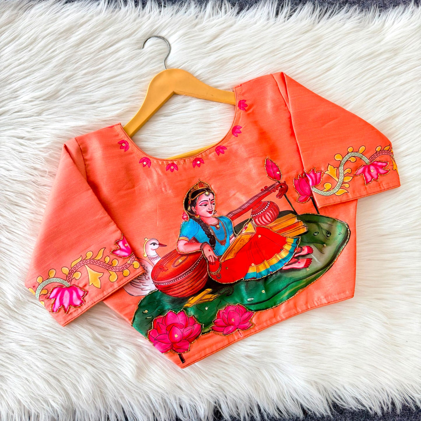 Soft cotton silk ready made blouse