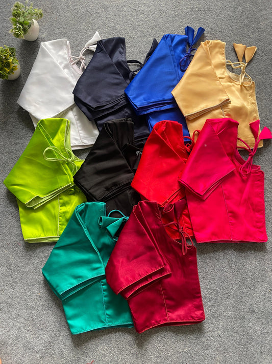 Original Malai Sattin ready made blouse