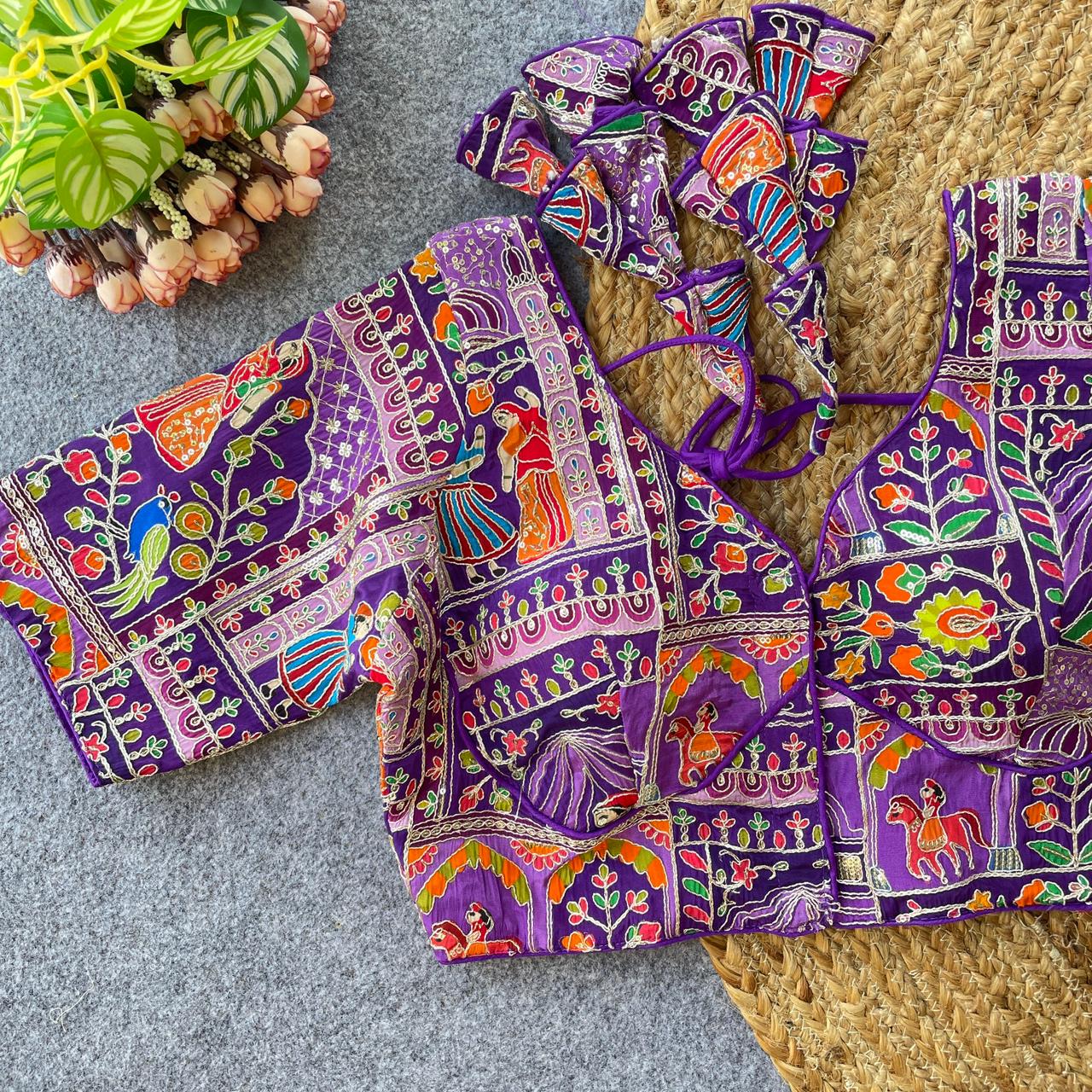 Pure Viscose Natural Creap ready made blouse