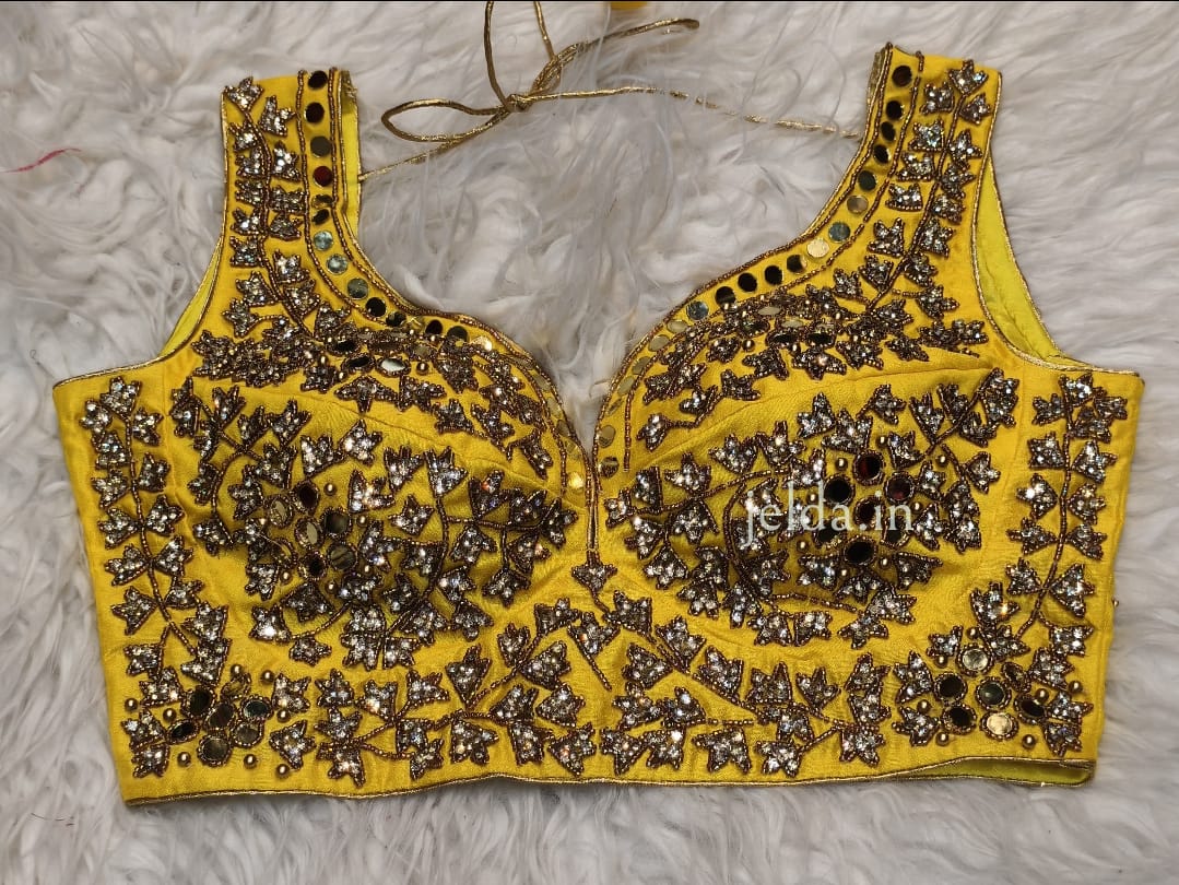 Zarkan real mirror handwork custom made blouse