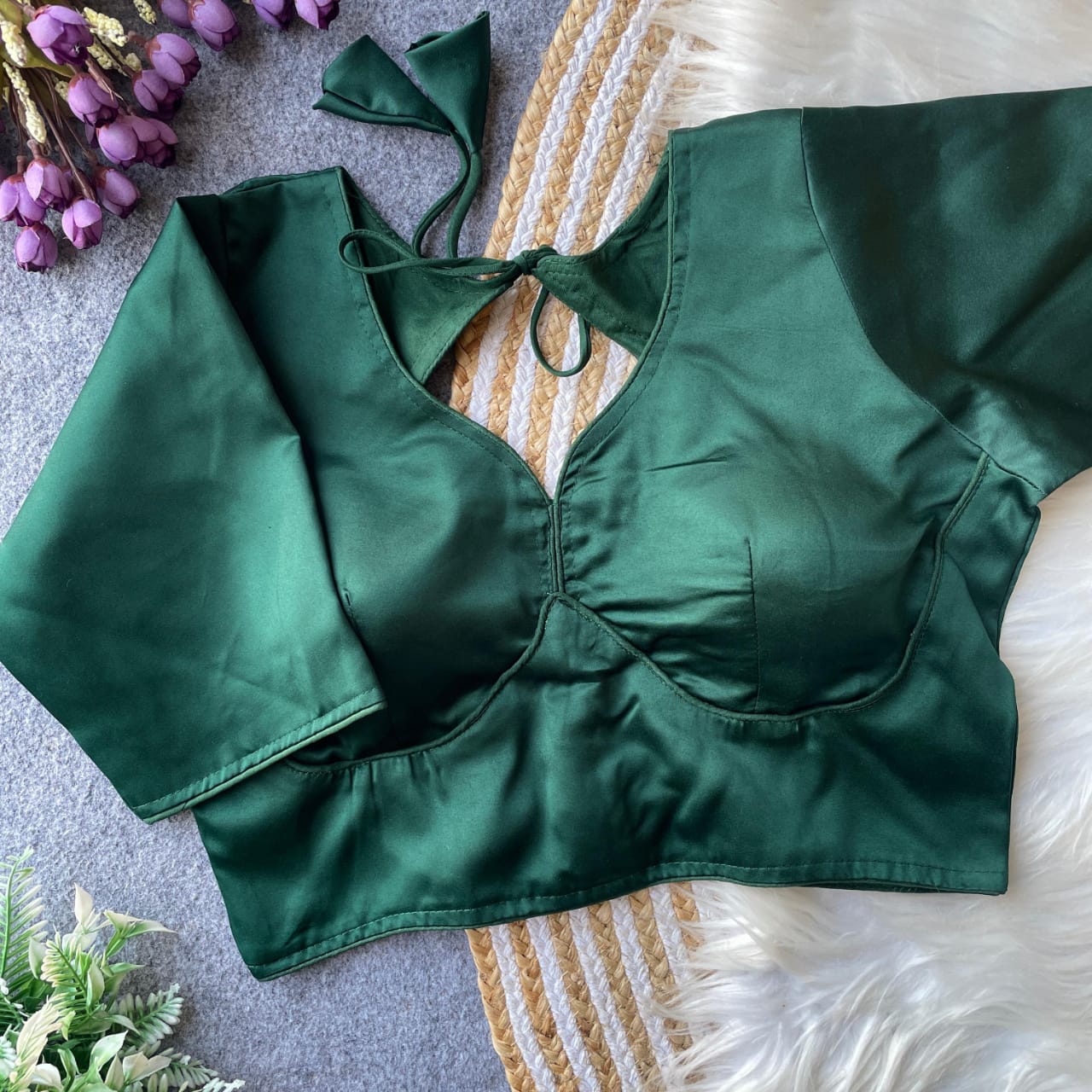 Pure malai satin - Premium Readymade Blouse