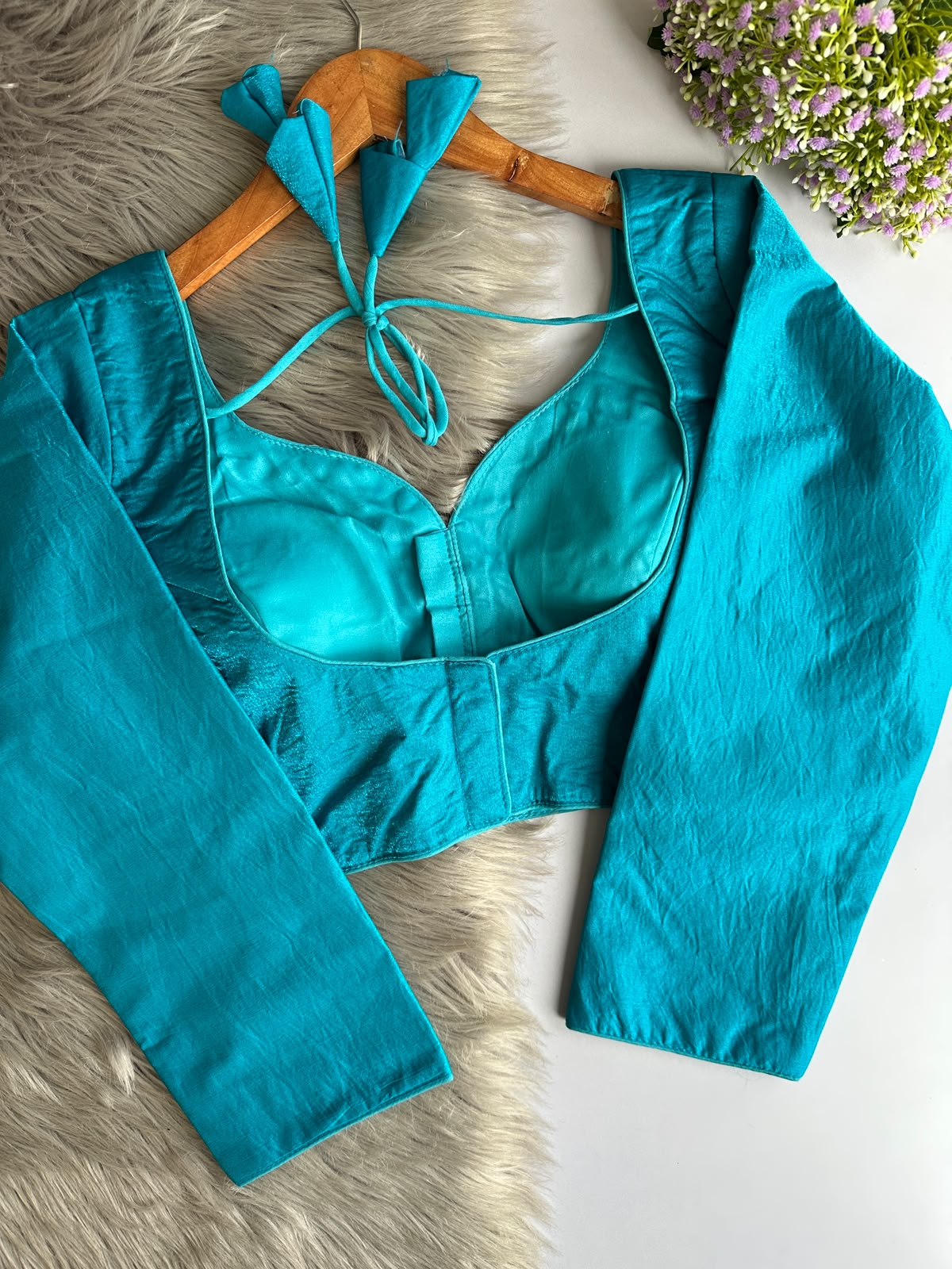 Space silk full sleeve ready made blouse