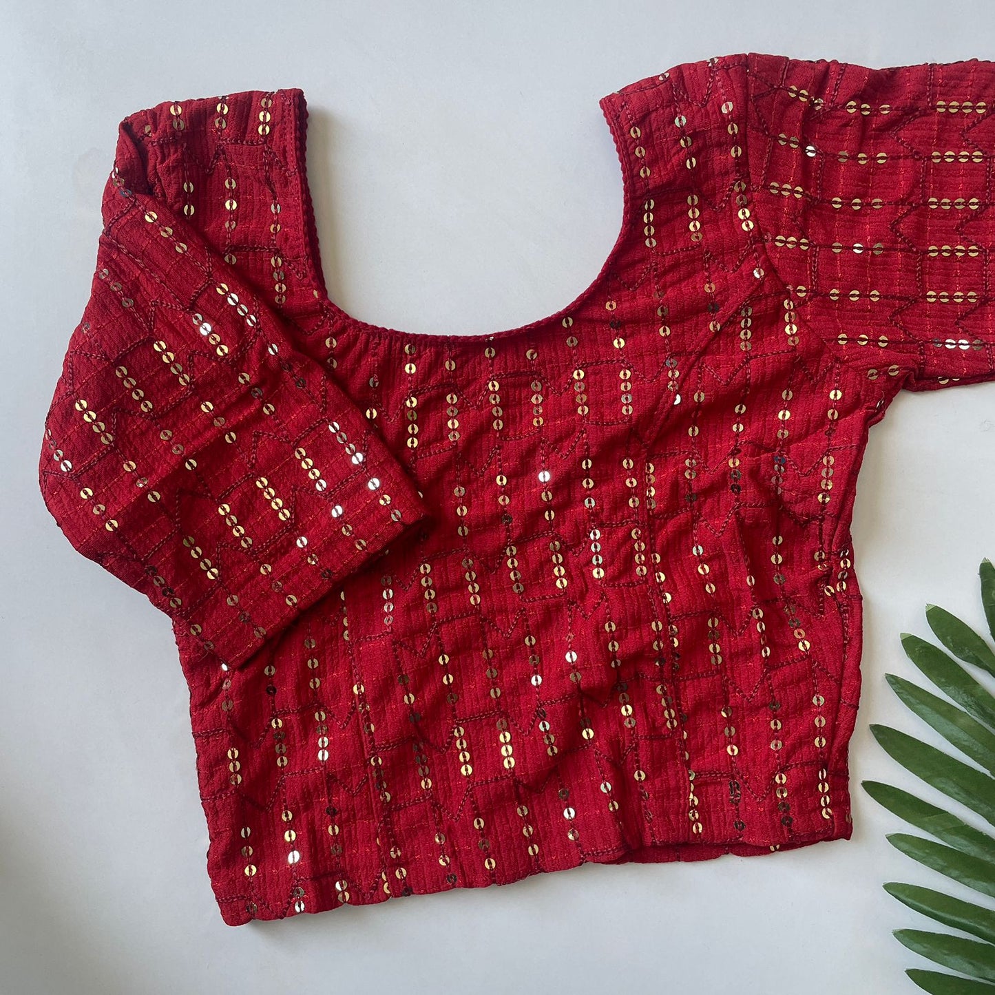 Polyester with embroidery stretchable ready made blouse