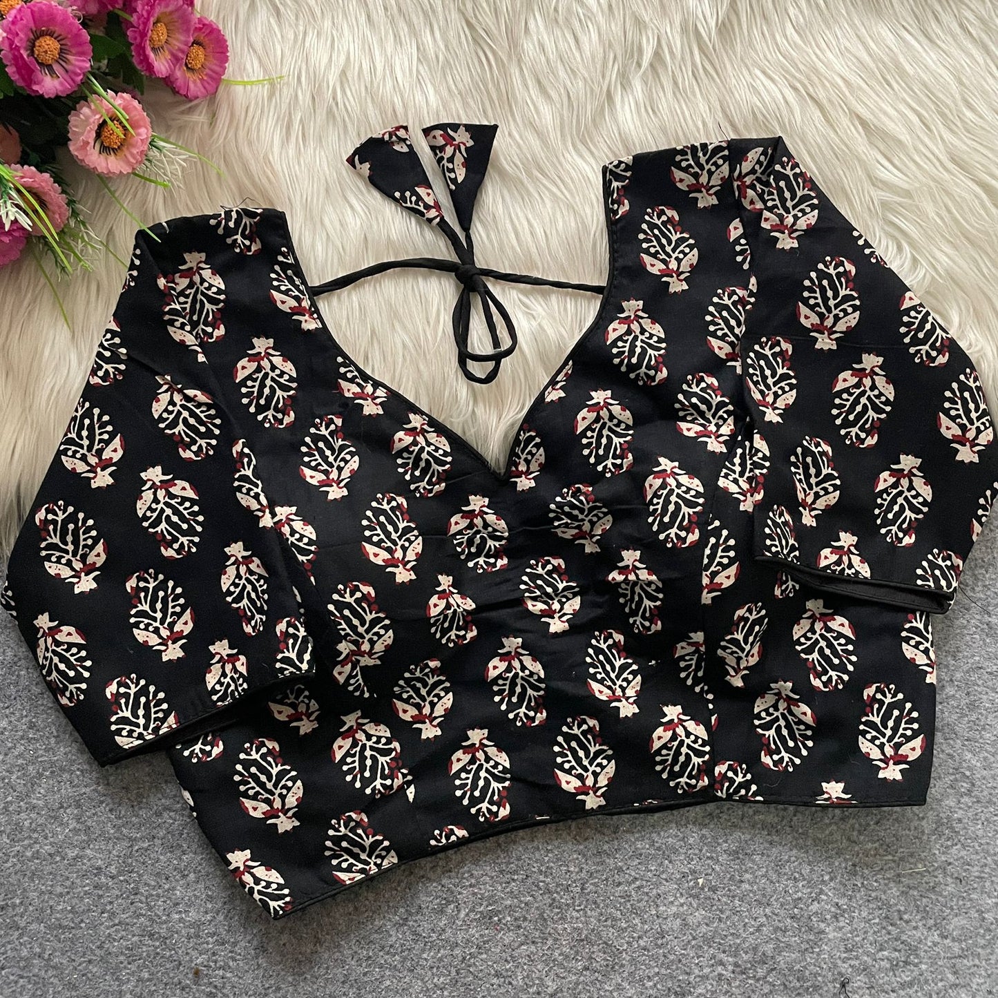 Ajrakh Cotton Galaxy ready made blouse