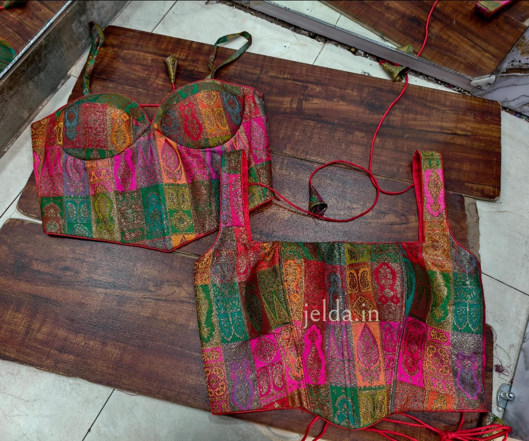 Corset multi banarsi brocade custom made blouse
