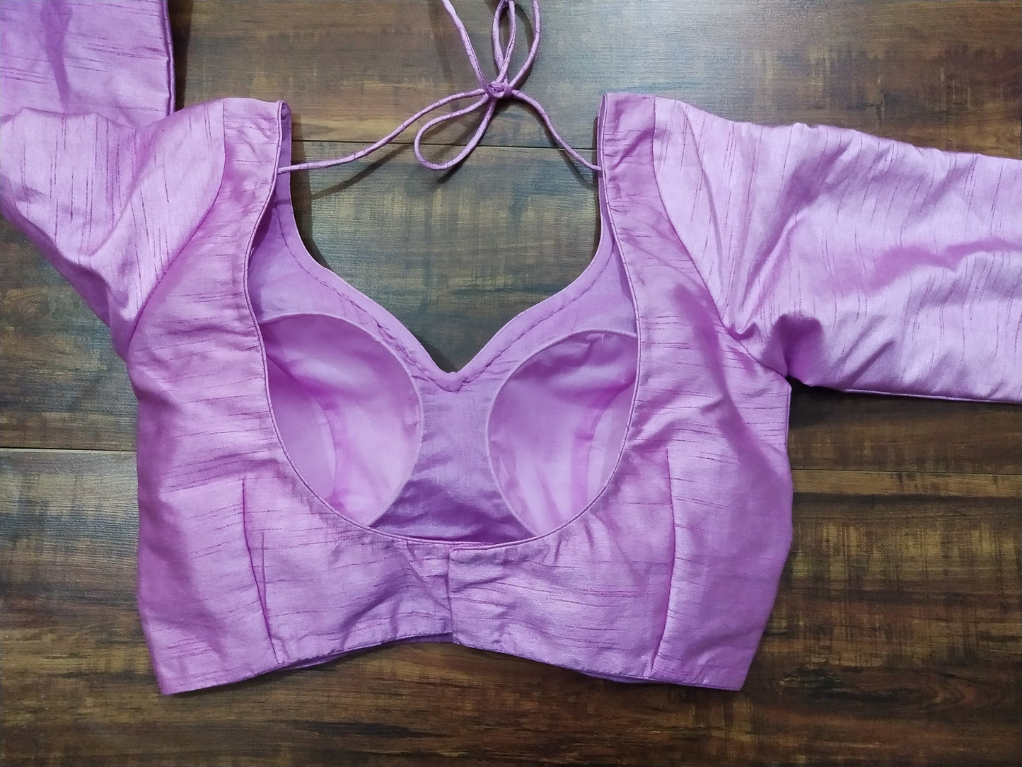 Pure dupion white full sleeves custom made blouse
