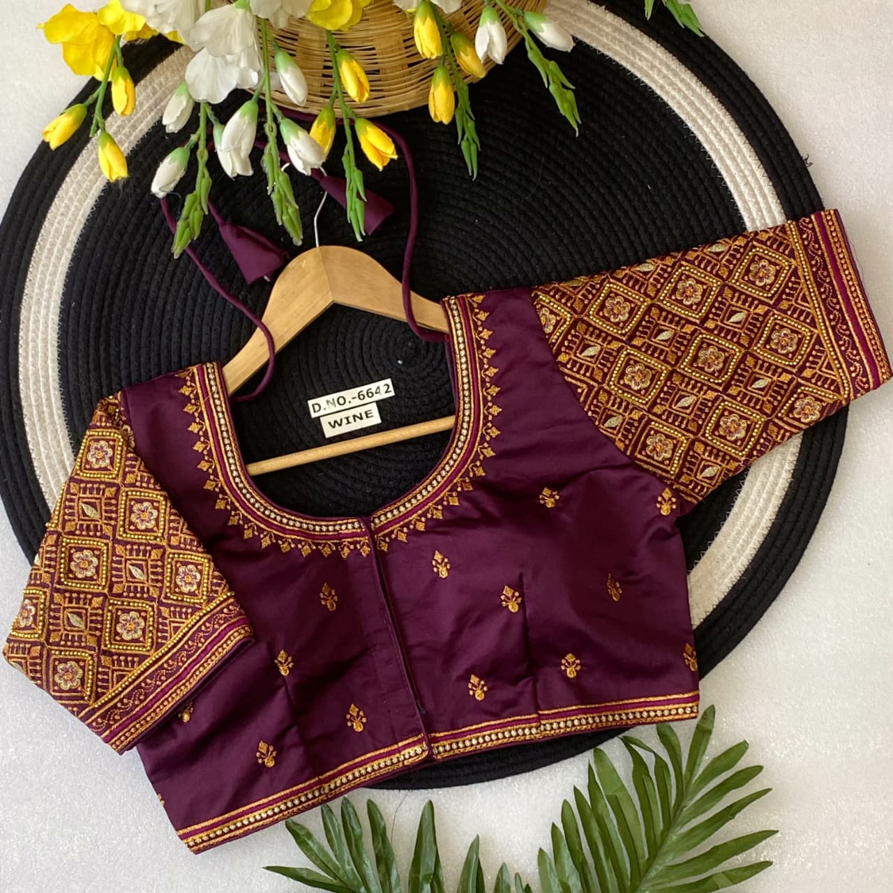 Silk Hand Work Fancy ready made blouse