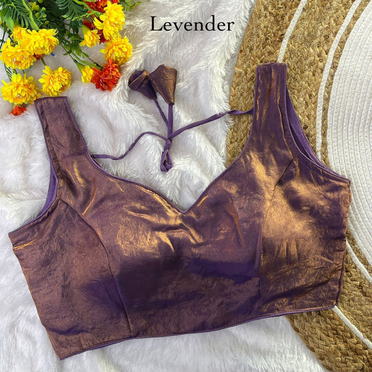 Pure fendy sattin sleeveless ready made blouse