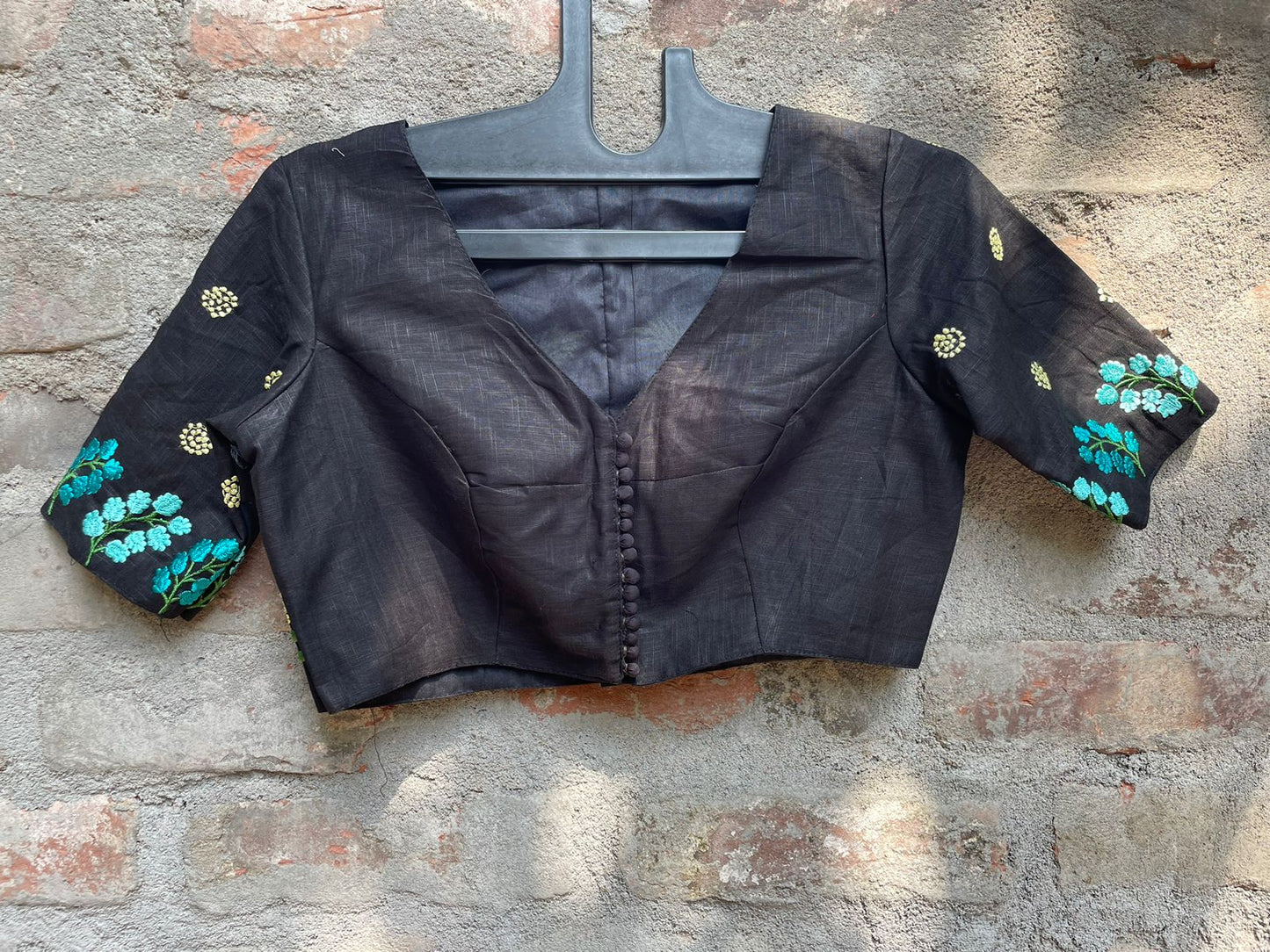 Cotton embroidery work designer blouse