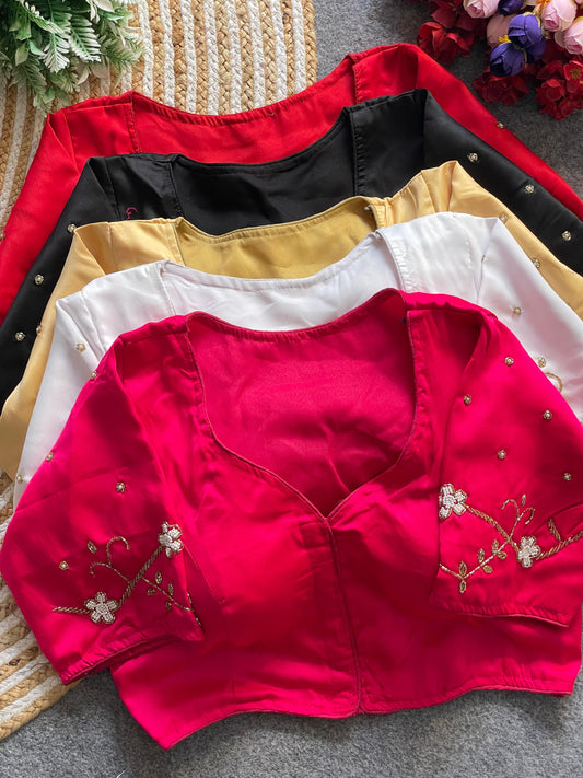 Malai Satin - Premium Readymade Blouse
