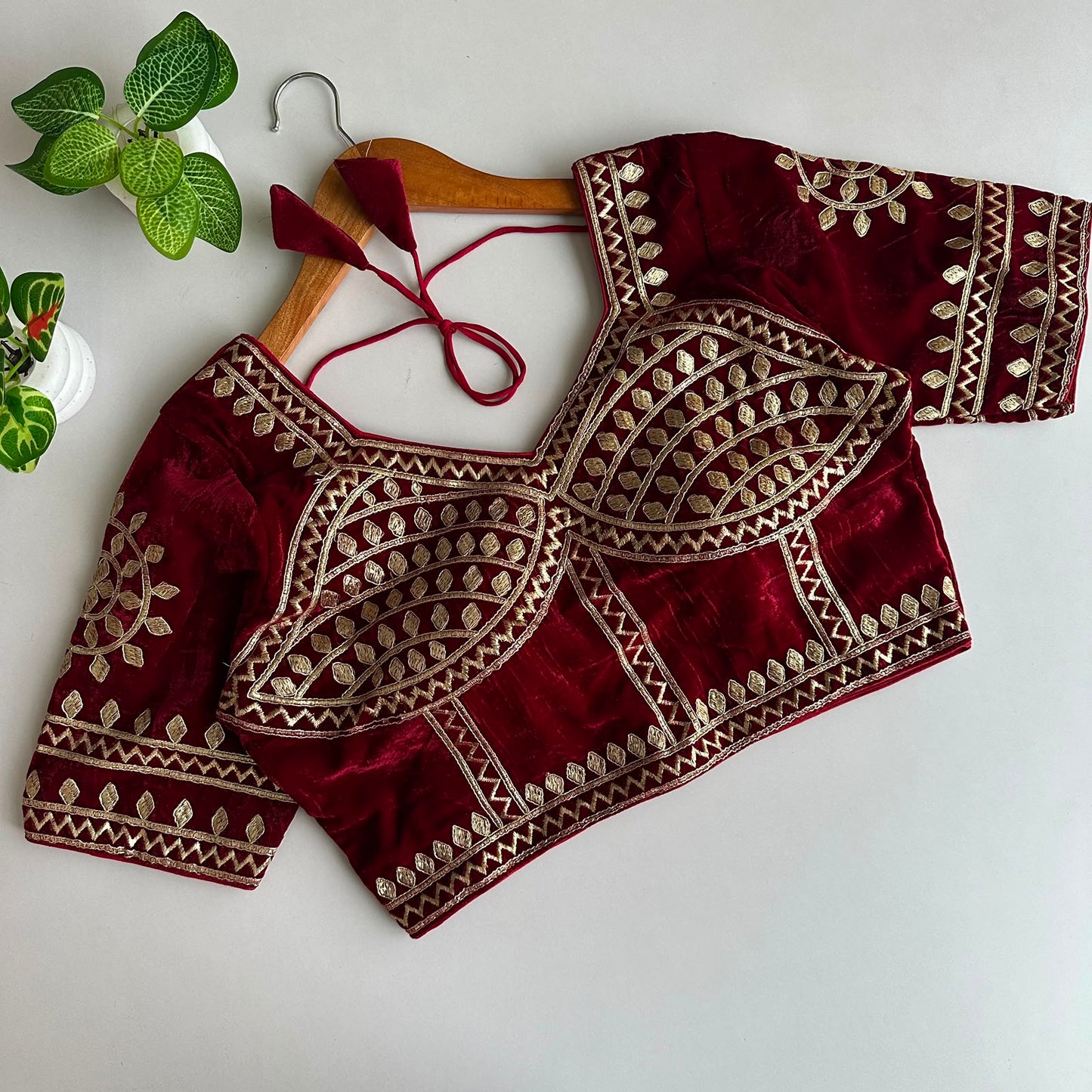 Original kachi Gota handwork ready made blouse