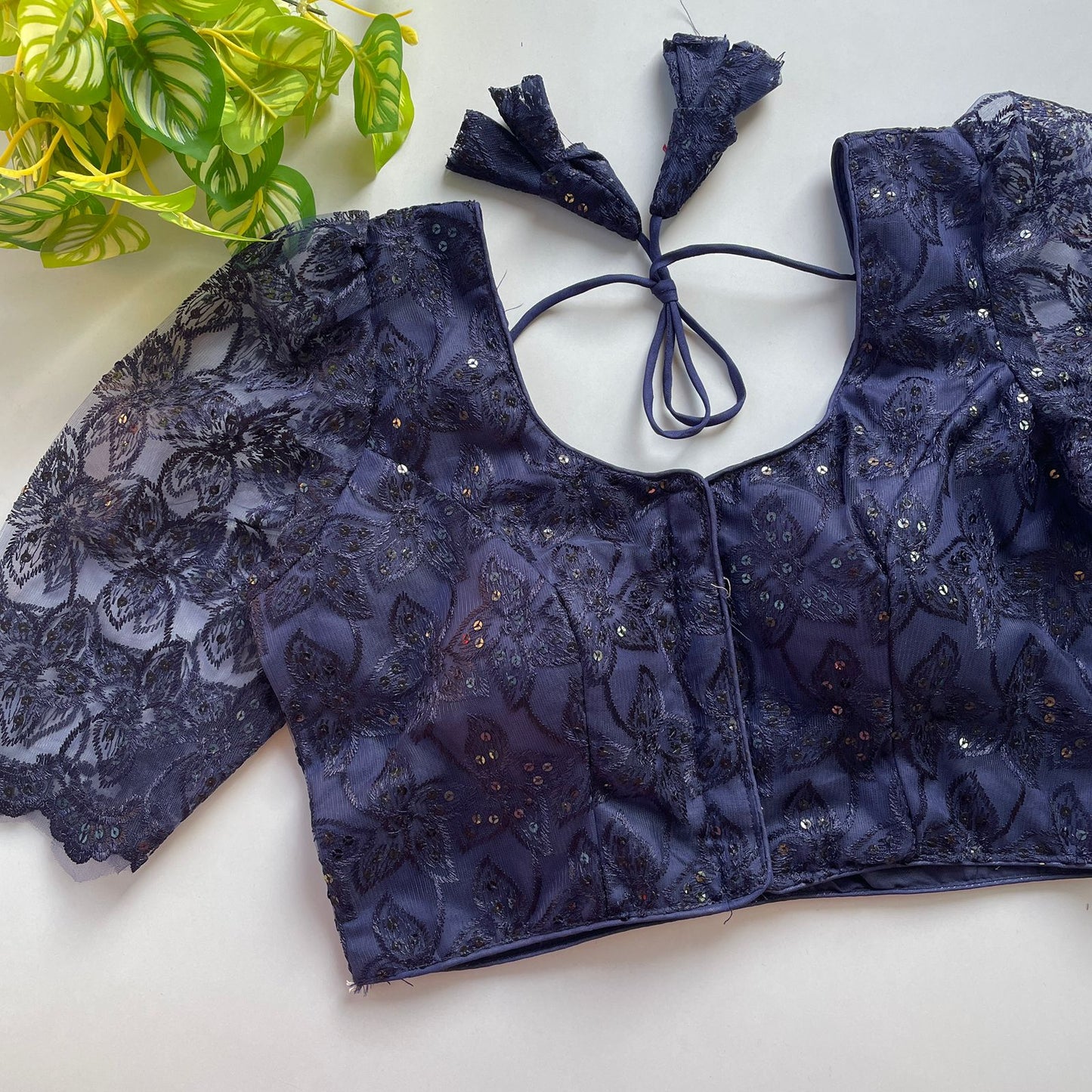 Heavy embroidery with beautiful handwork ready made blouse
