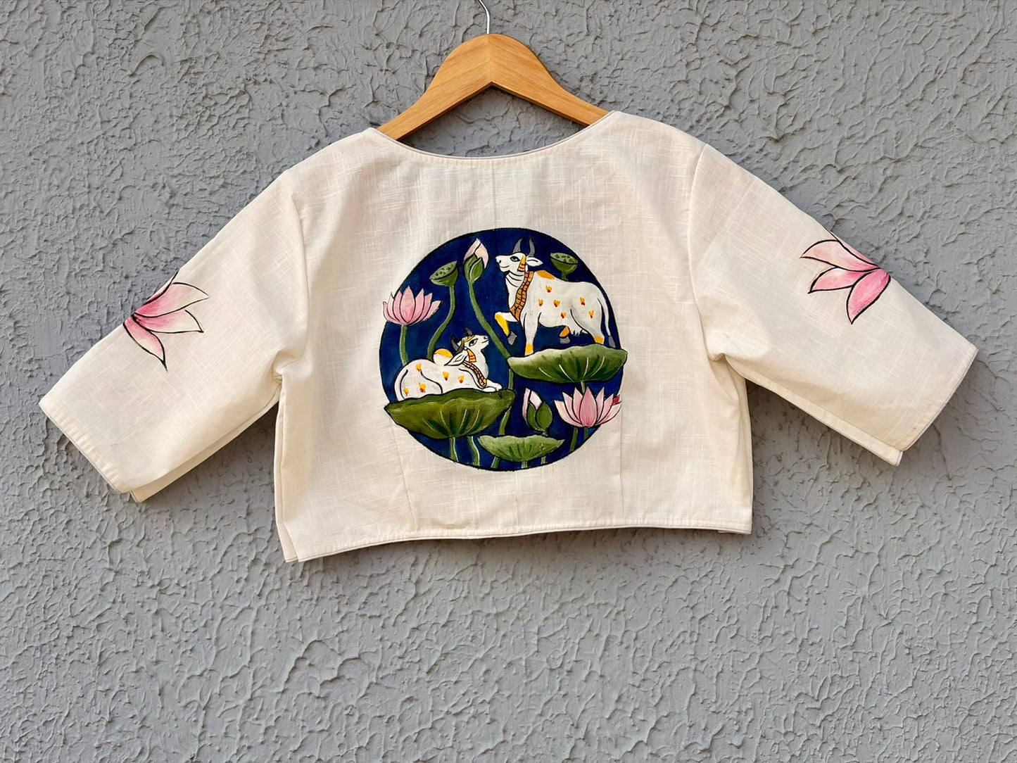 Cotton handpainted designer blouse