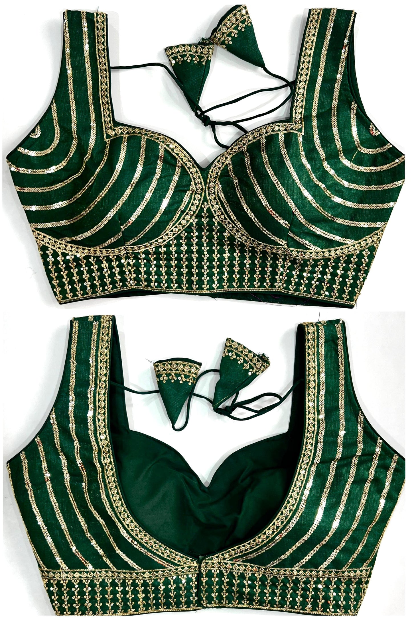 Milan silk sleeveless ready made blouse
